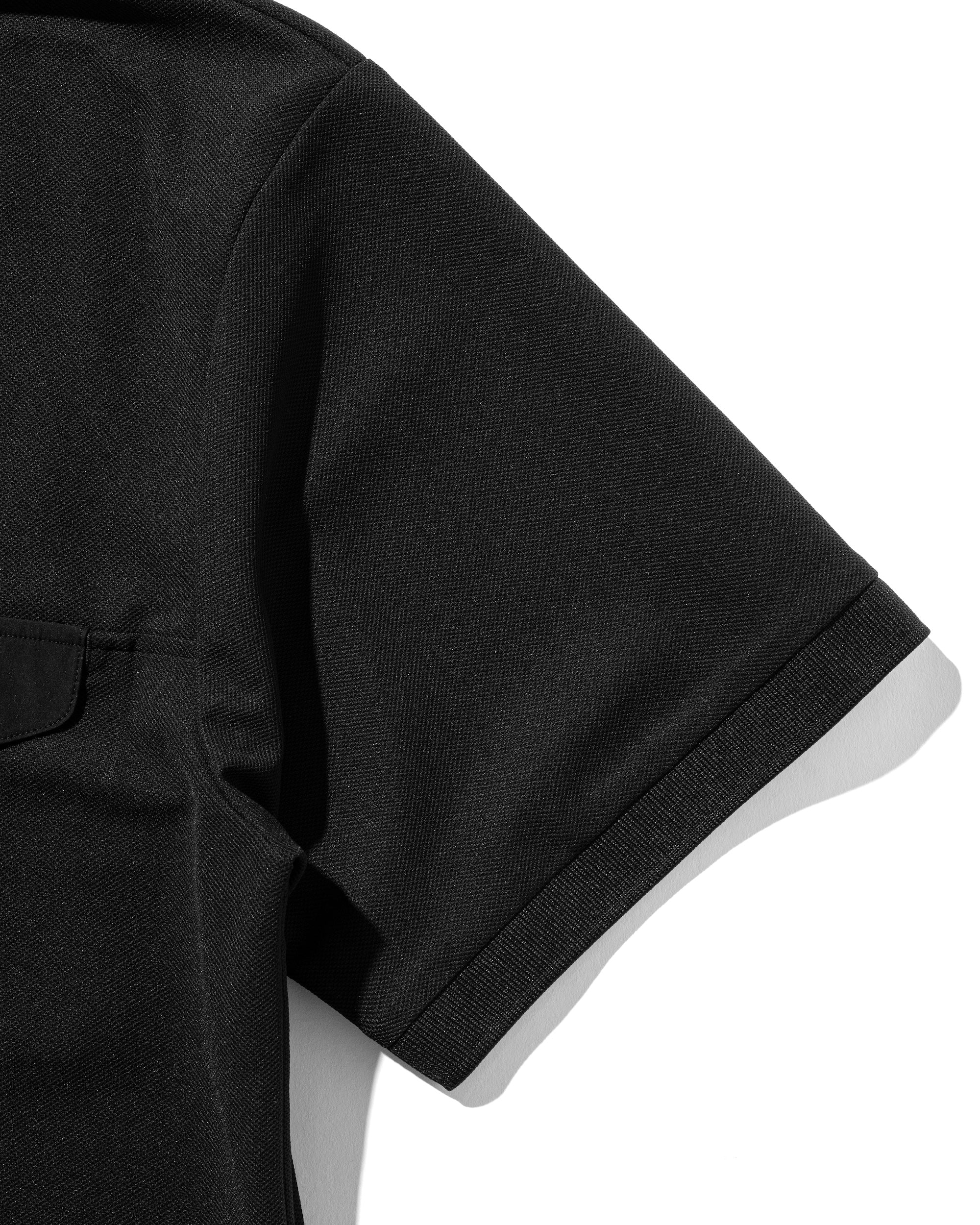 【8.20 WED 20:00- IN STOCK】ACTIVE CITY S/S SNAP POLO SHIRT (BLACK)