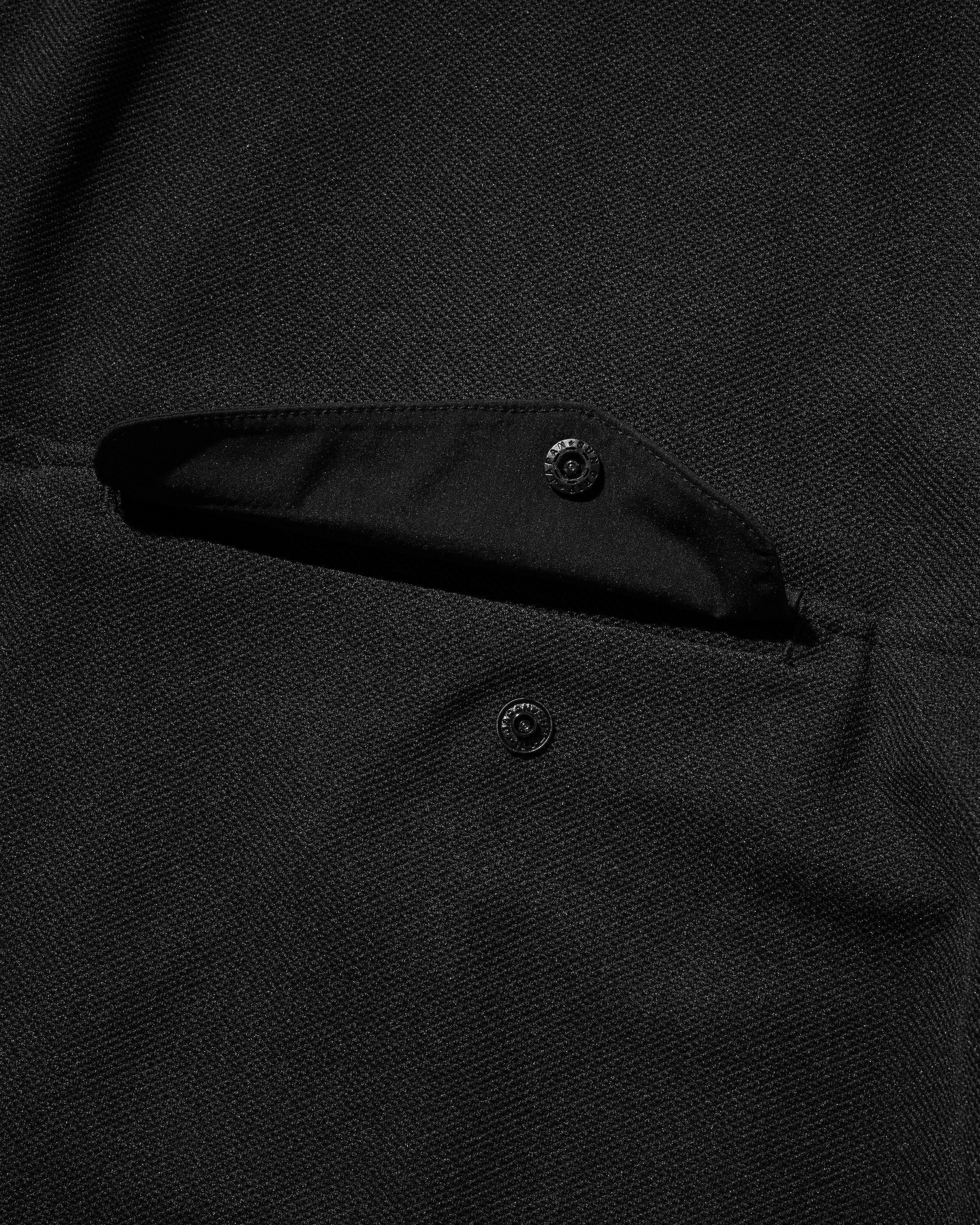 【8.20 WED 20:00- IN STOCK】ACTIVE CITY S/S SNAP POLO SHIRT (BLACK)