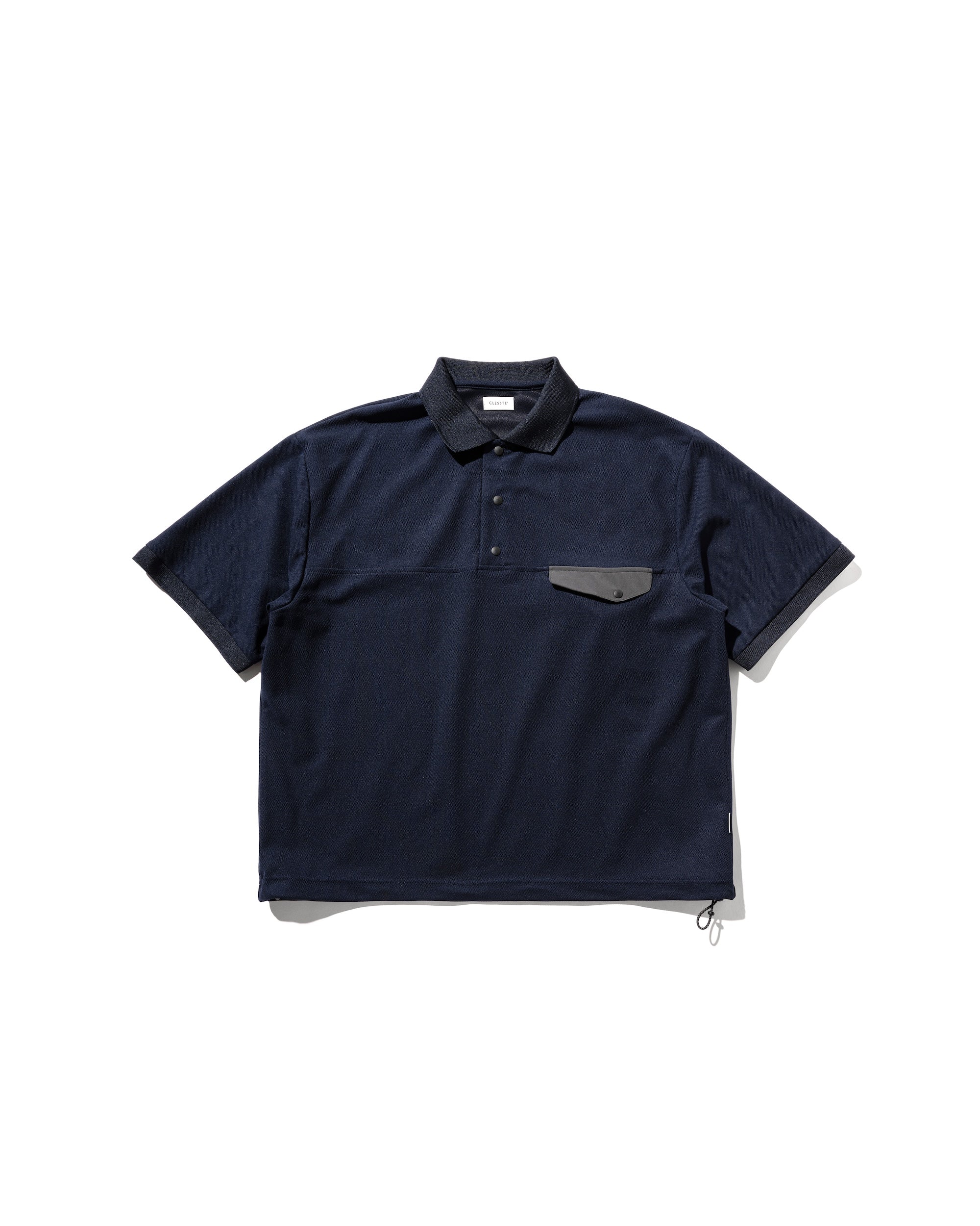 【8.20 WED 20:00- IN STOCK】ACTIVE CITY S/S SNAP POLO SHIRT (NAVY)
