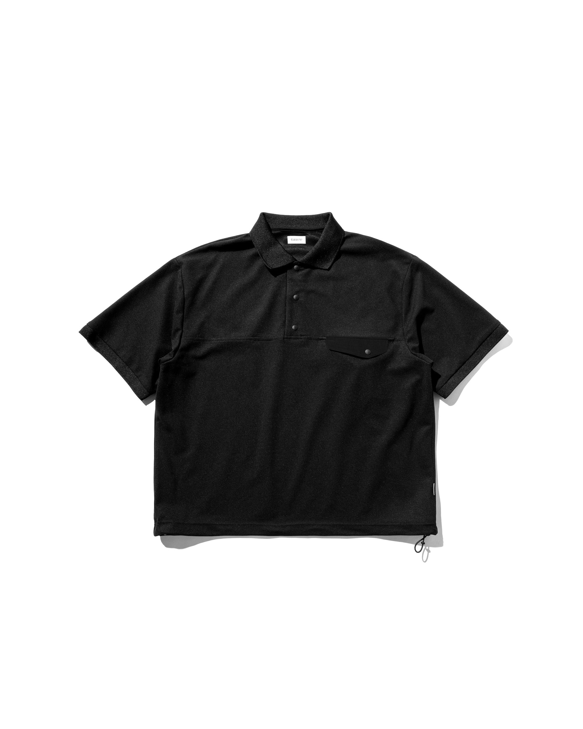 【8.20 WED 20:00- IN STOCK】ACTIVE CITY S/S SNAP POLO SHIRT (BLACK)