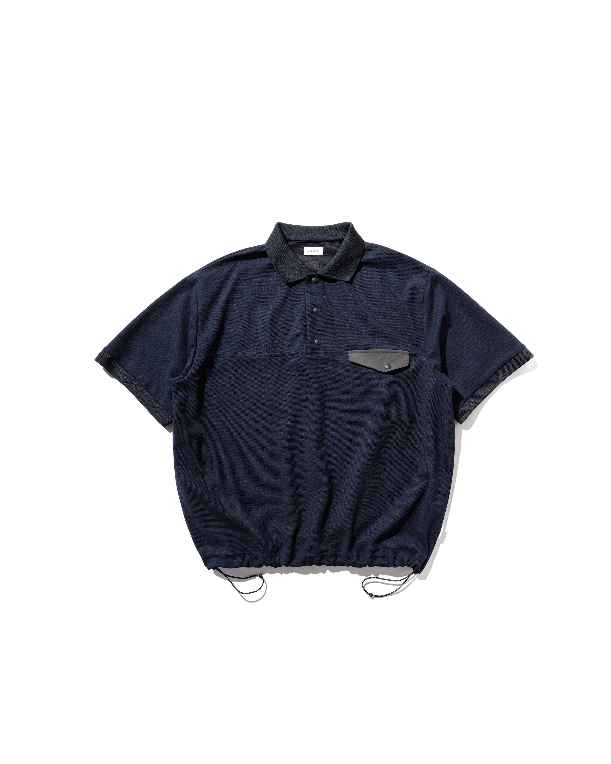 【8.20 WED 20:00- IN STOCK】ACTIVE CITY S/S SNAP POLO SHIRT (NAVY)