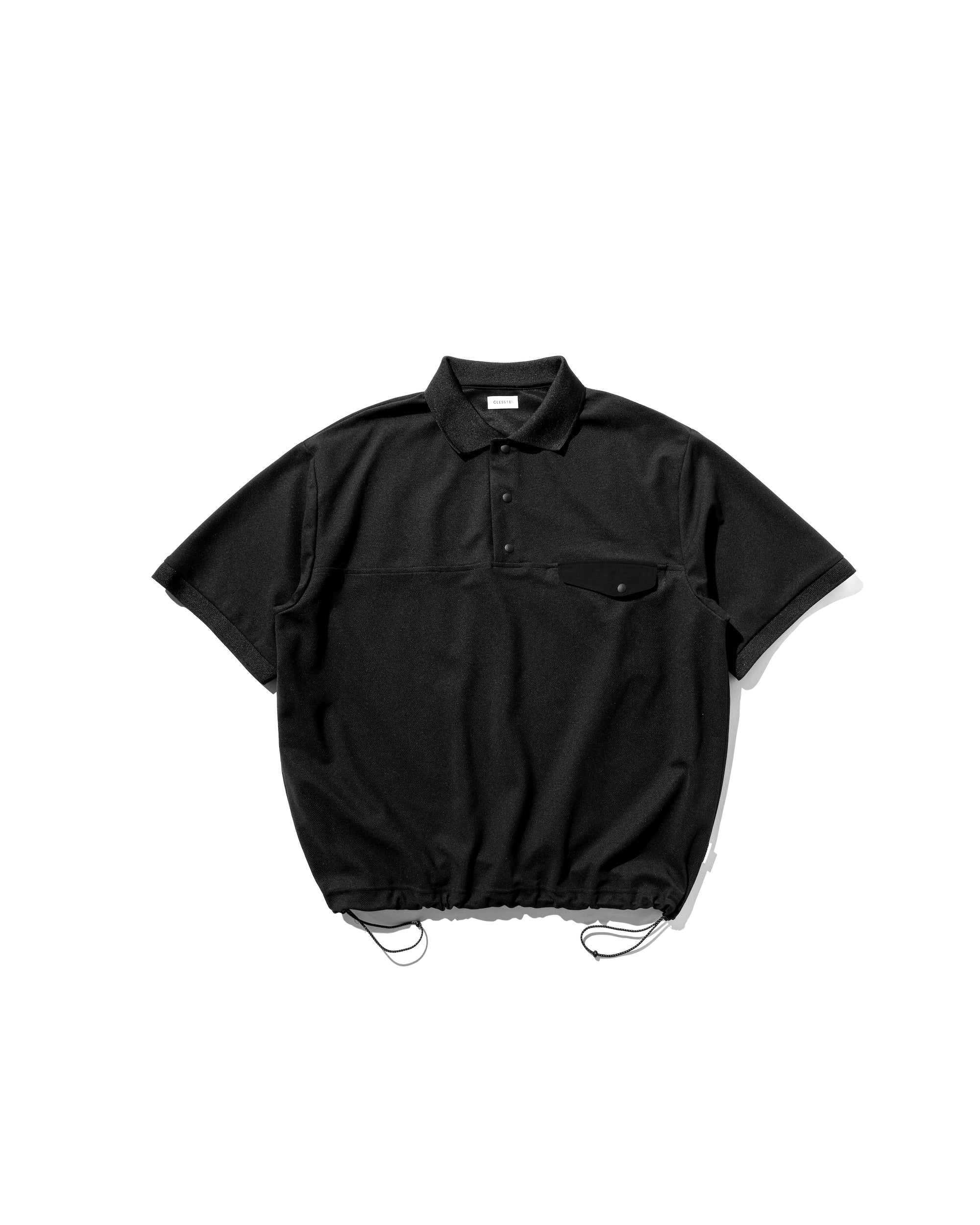 【8.20 WED 20:00- IN STOCK】ACTIVE CITY S/S SNAP POLO SHIRT (BLACK)