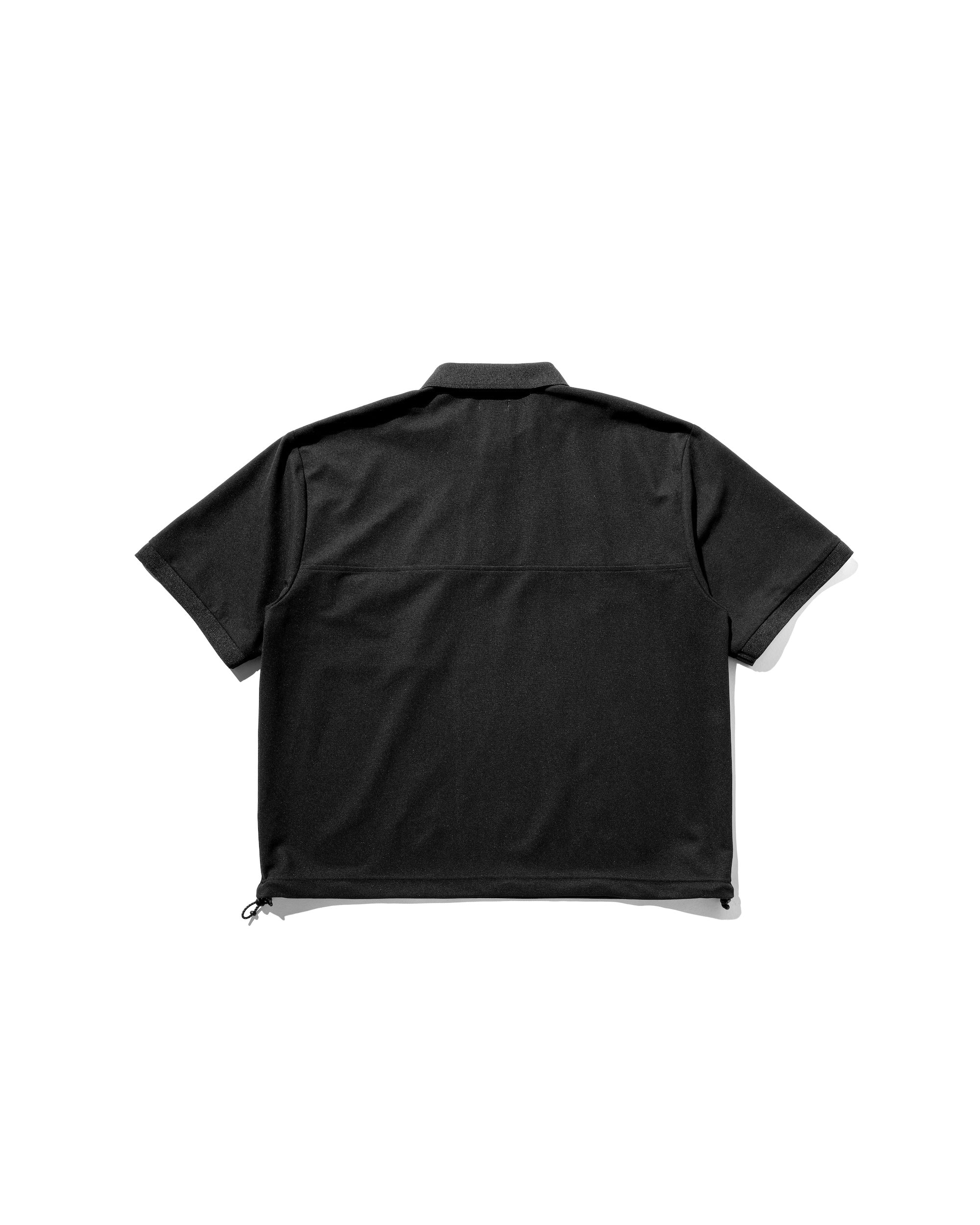 【8.20 WED 20:00- IN STOCK】ACTIVE CITY S/S SNAP POLO SHIRT (BLACK)