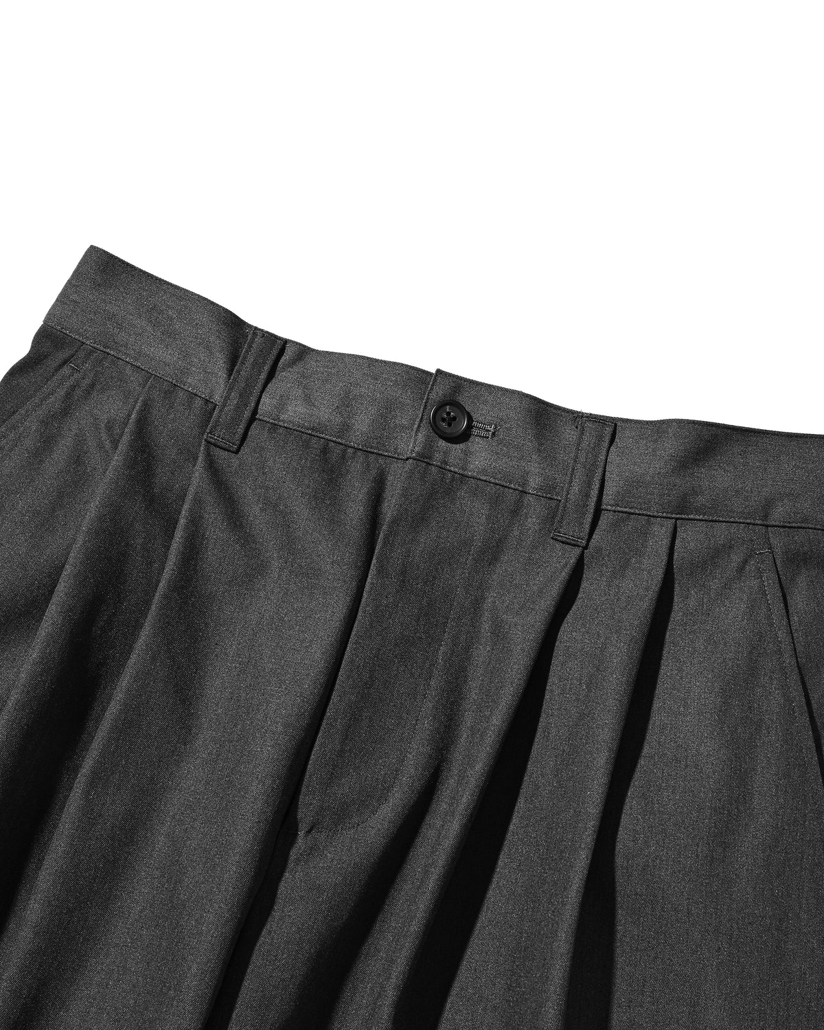 【9.19 SAT 20:00- IN STOCK】T/C GABARDINE CITY UNIFORM WIDE TAPERED PANTS (GRAY)