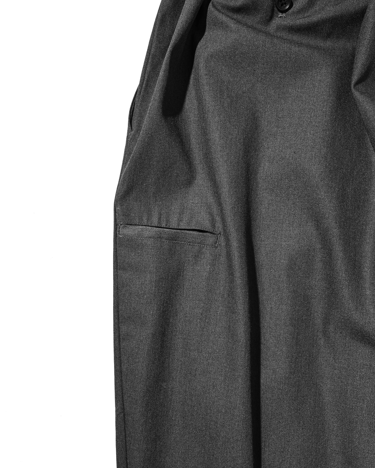 【9.19 SAT 20:00- IN STOCK】T/C GABARDINE CITY UNIFORM WIDE TAPERED PANTS (GRAY)