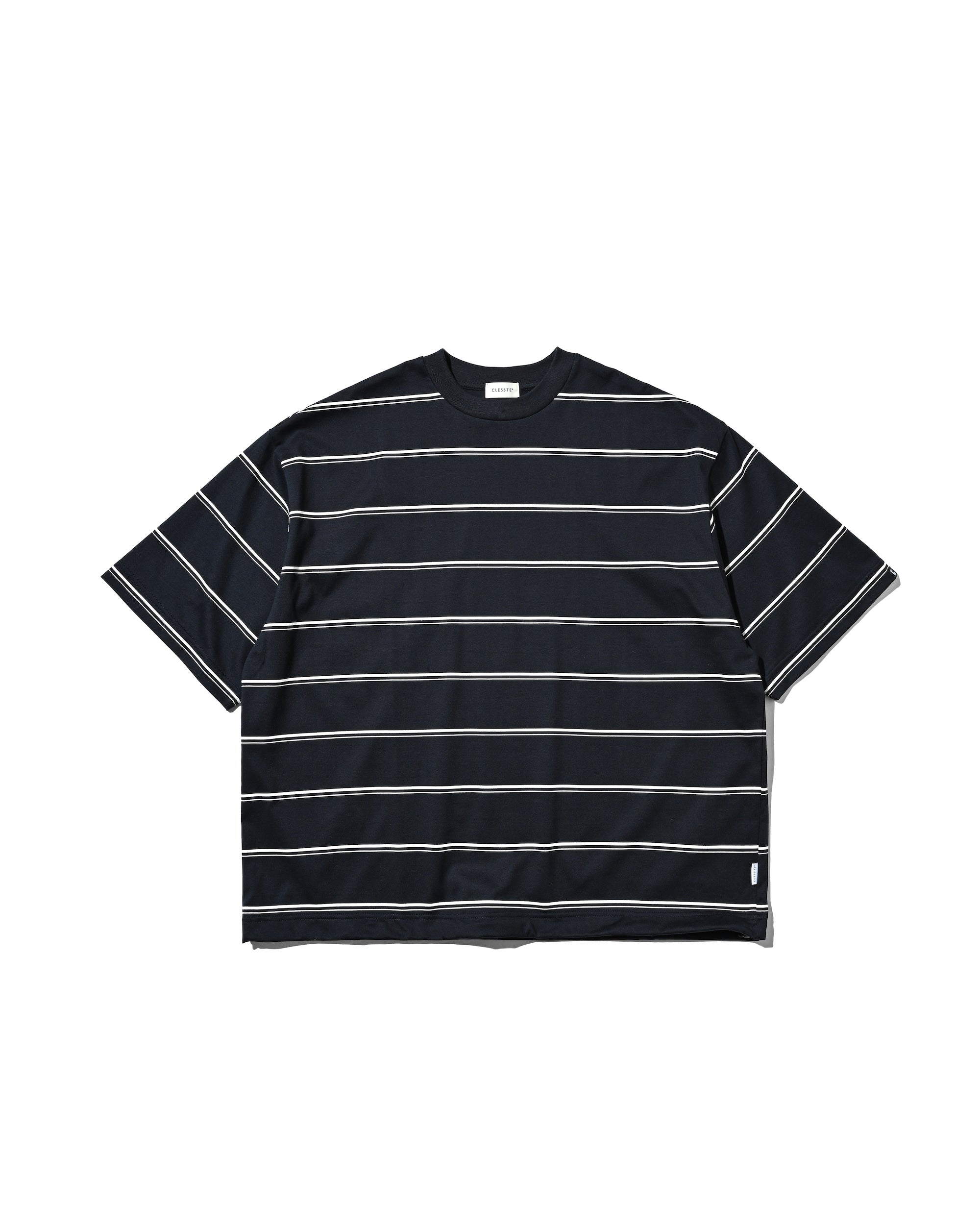 【5.6 20:00- IN STOCK】THICK THIN STRIPE S/S T-SHIRT WITH DRAWSTRINGS (NAVY)