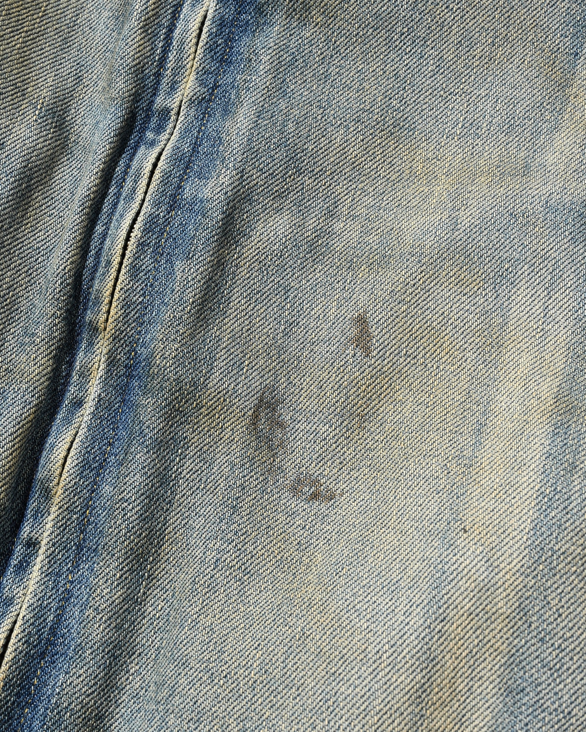 【9.2 WED 20:00- IN STOCK】VINTAGE DYED SELVEDGE DENIM CITY UTILITY JACKET (LIGHT INDIGO)