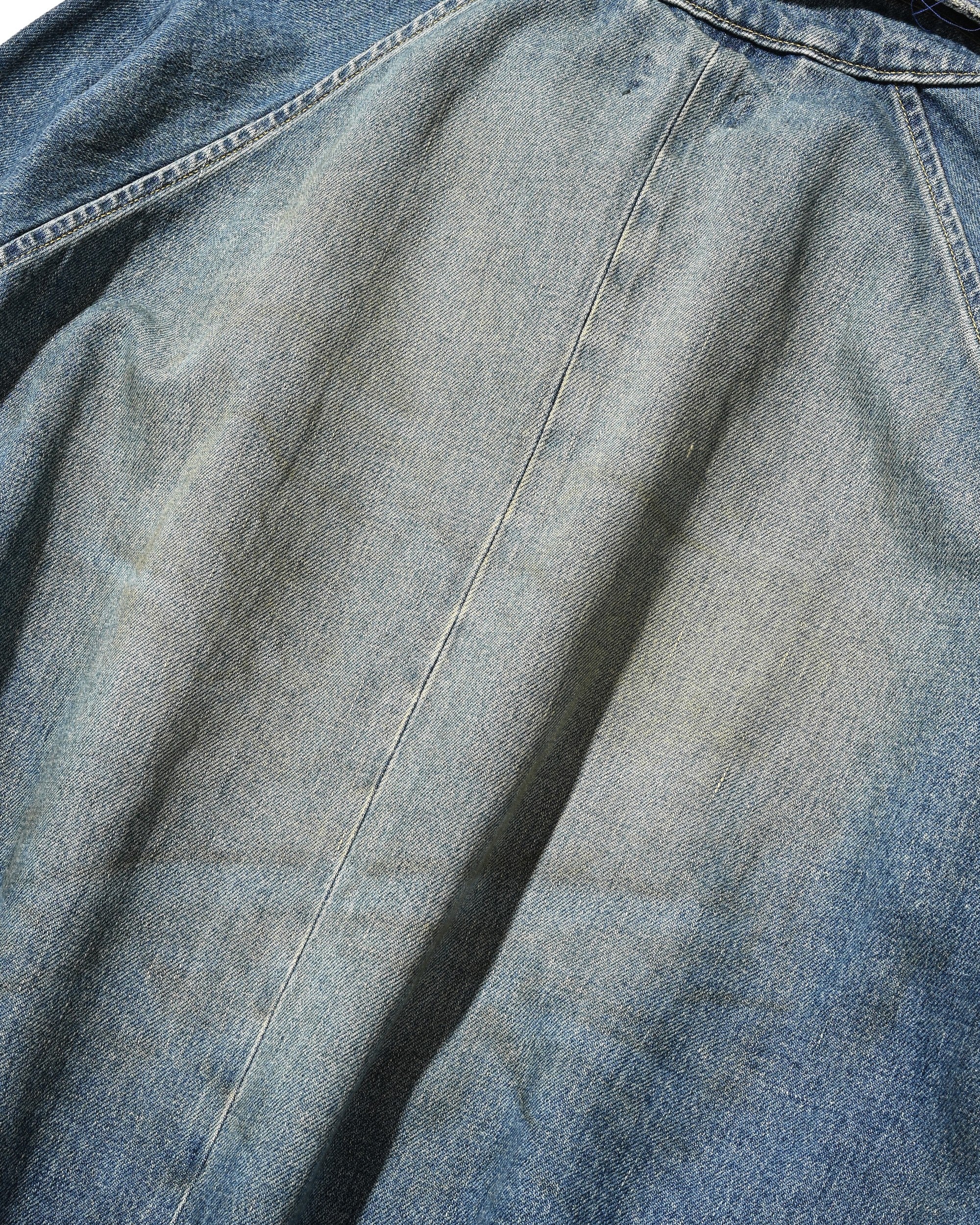 【9.2 WED 20:00- IN STOCK】VINTAGE DYED SELVEDGE DENIM CITY UTILITY JACKET (LIGHT INDIGO)
