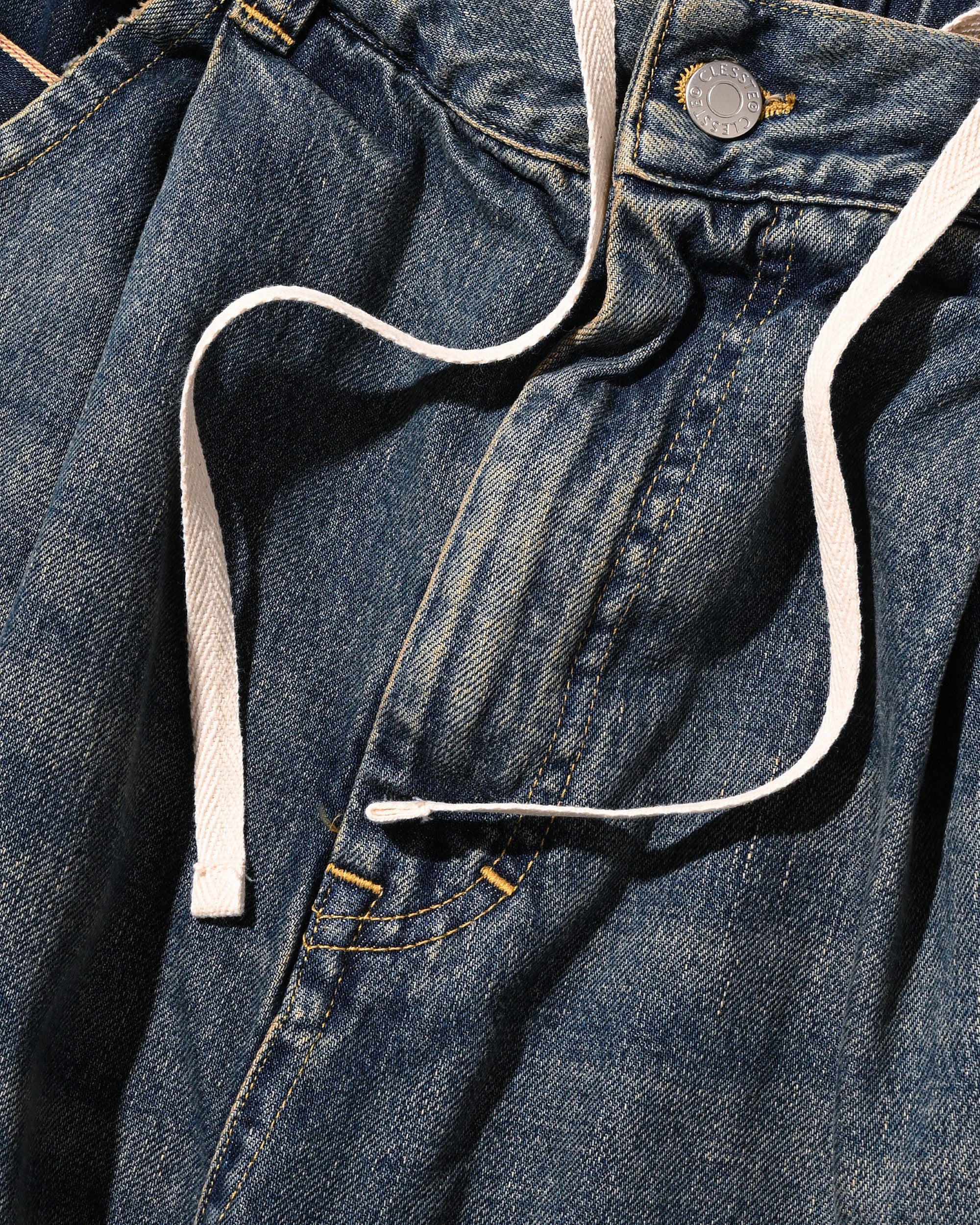 VINTAGE DYED SELVEDGE DENIM CITY MASSIVE UTILITY PANTS (VINTAGE INDIGO)