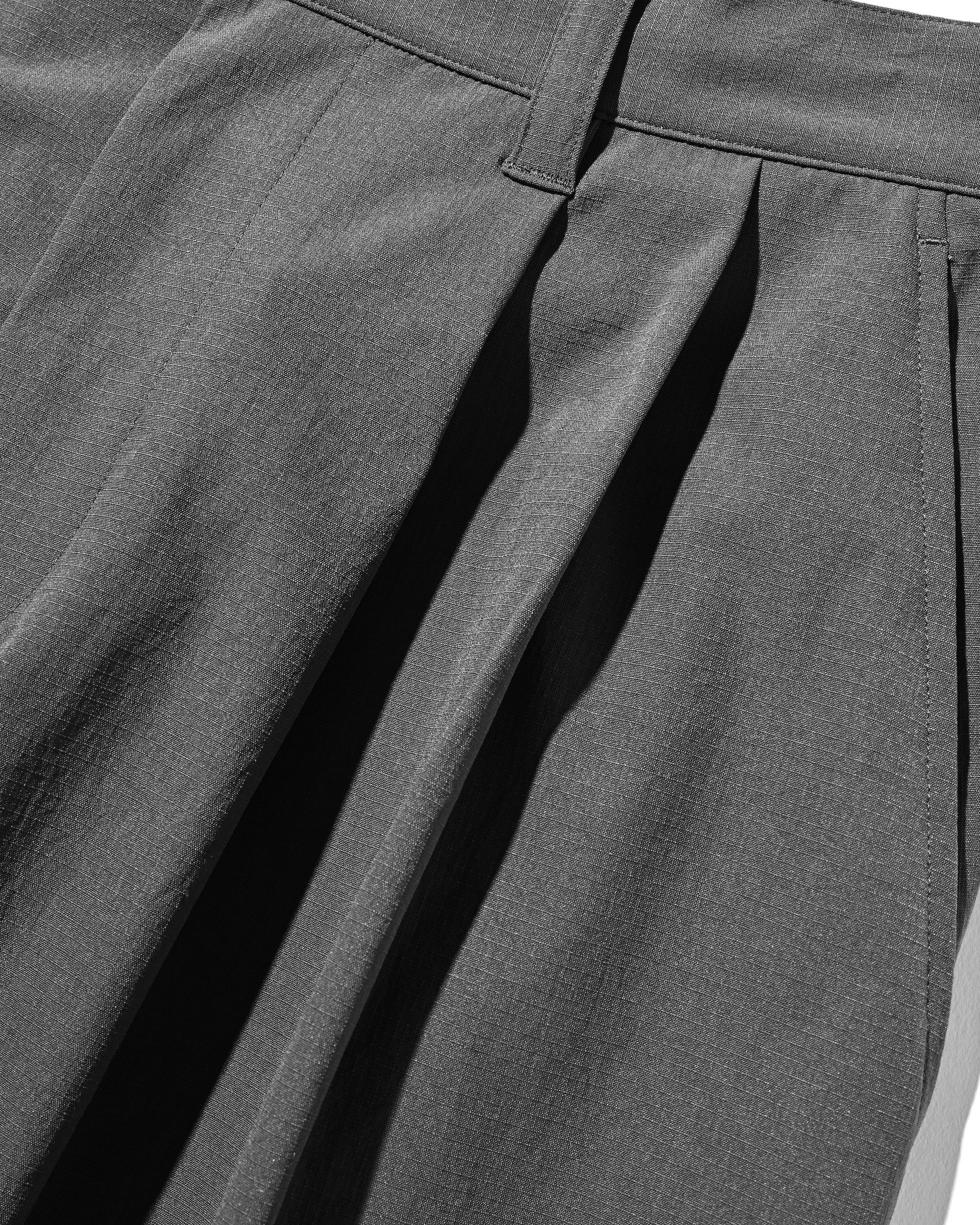 CITY UNIFORM WIDE TAPERED PANTS (CHARCOAL)