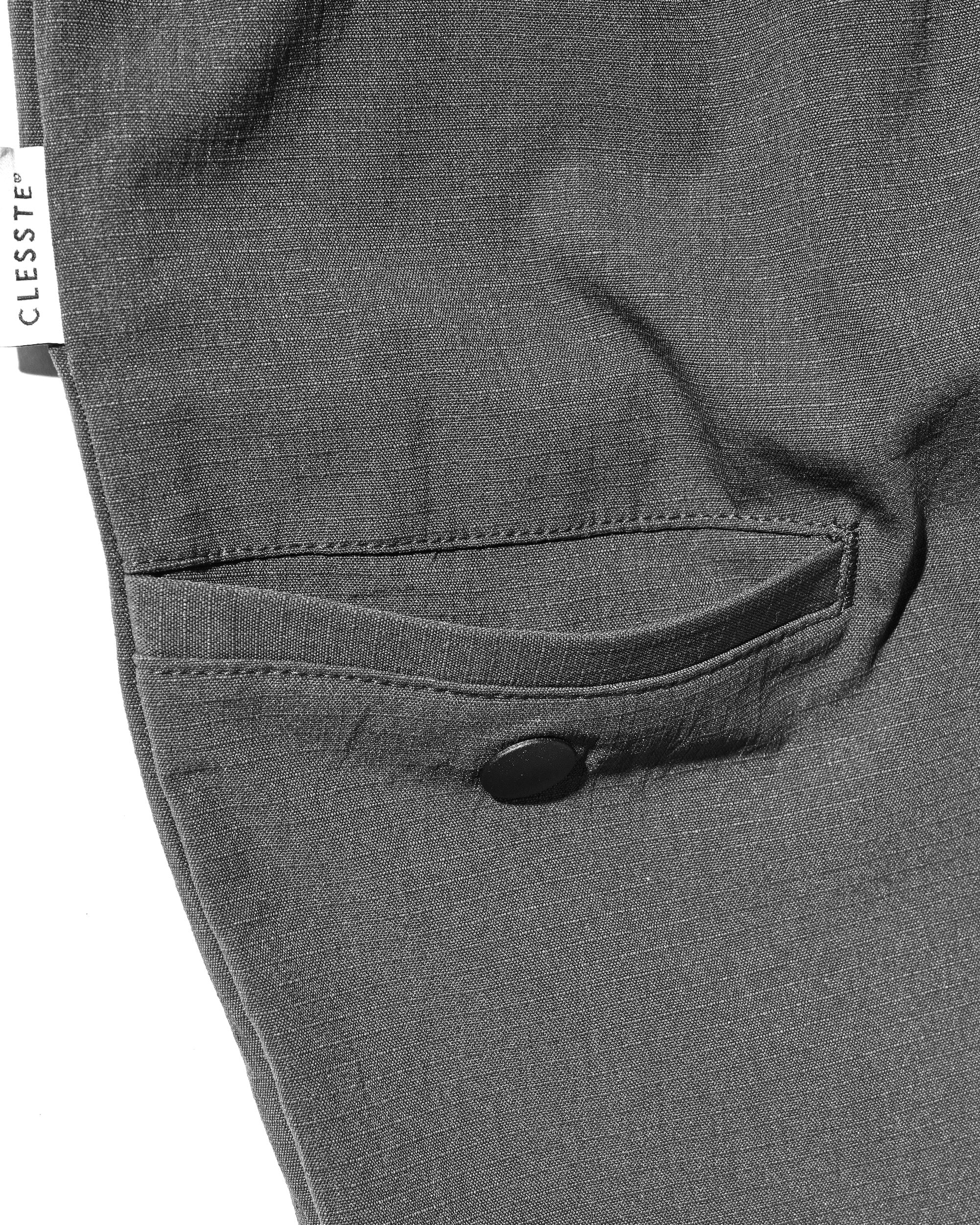 CITY UNIFORM WIDE TAPERED PANTS (CHARCOAL)