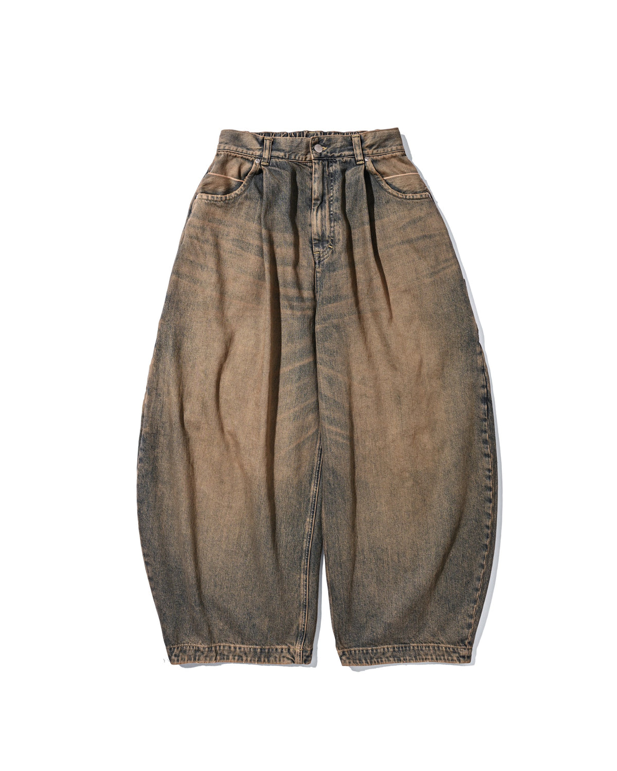 VINTAGE DYED SELVEDGE DENIM CITY MASSIVE UTILITY PANTS (VINTAGE BEIGE)