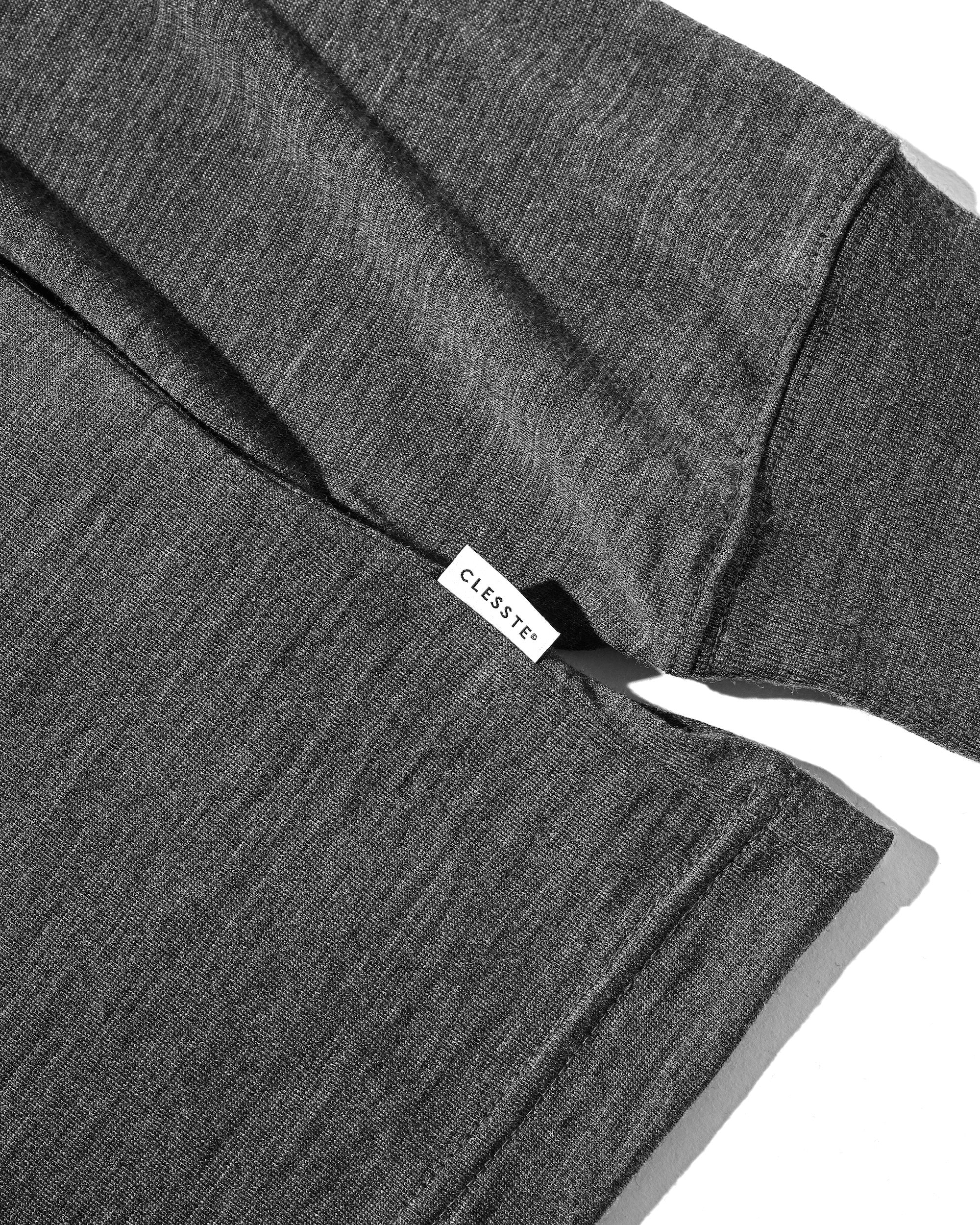 WOOL L/S TURTLE NECK T-SHIRT (CHARCOAL)