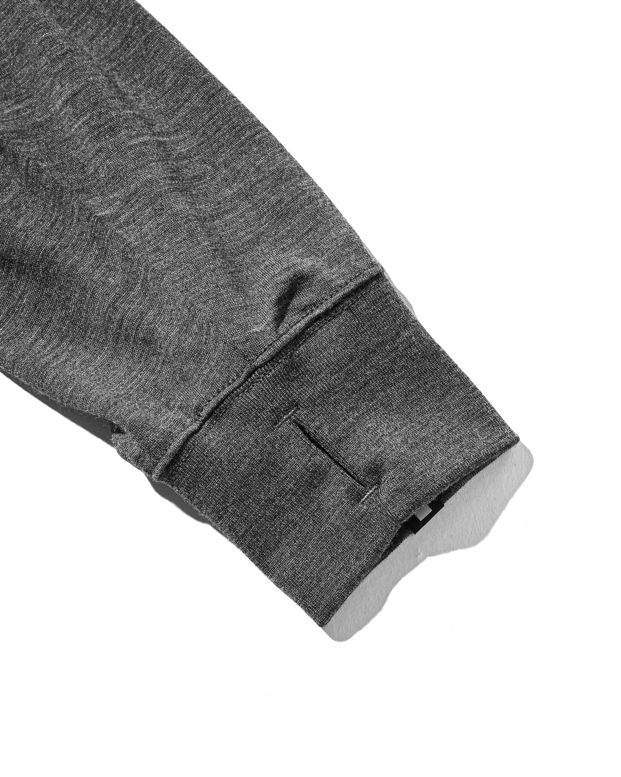 WOOL L/S TURTLE NECK T-SHIRT (CHARCOAL)