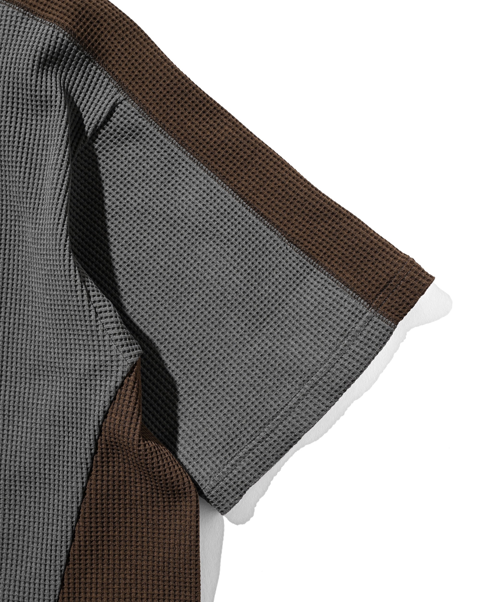 【7.9 WED 20:00- IN STOCK】CITY S/S LIGHT THERMAL PULLOVER (GRAY× BROWN)