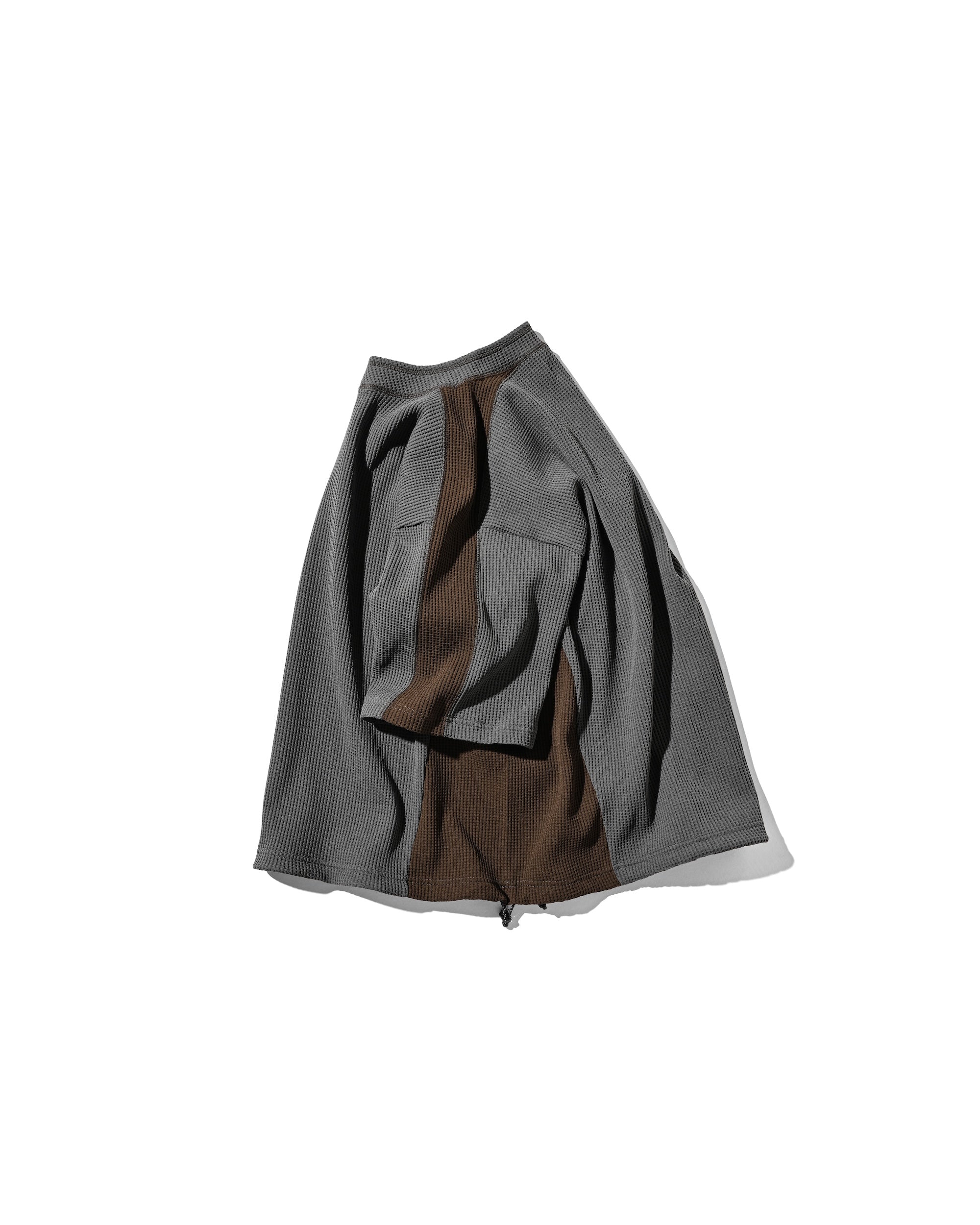 【7.9 WED 20:00- IN STOCK】CITY S/S LIGHT THERMAL PULLOVER (GRAY× BROWN)
