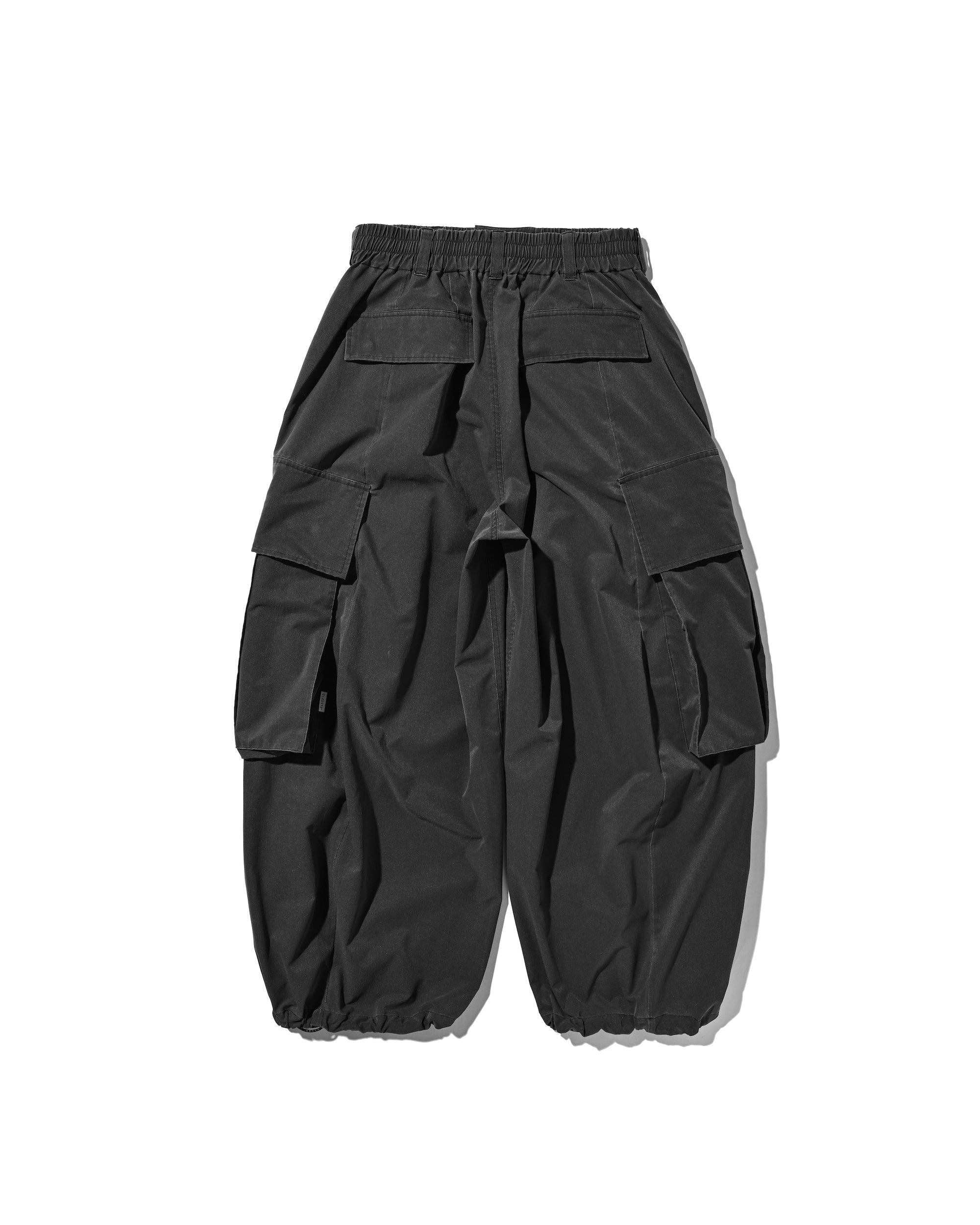 【5.20 WED 20:00- IN STOCK】VINTAGE EFFECT COOLDOTS® CITY MEGA POCKET BALLOON CARGO PANTS(BLACK)