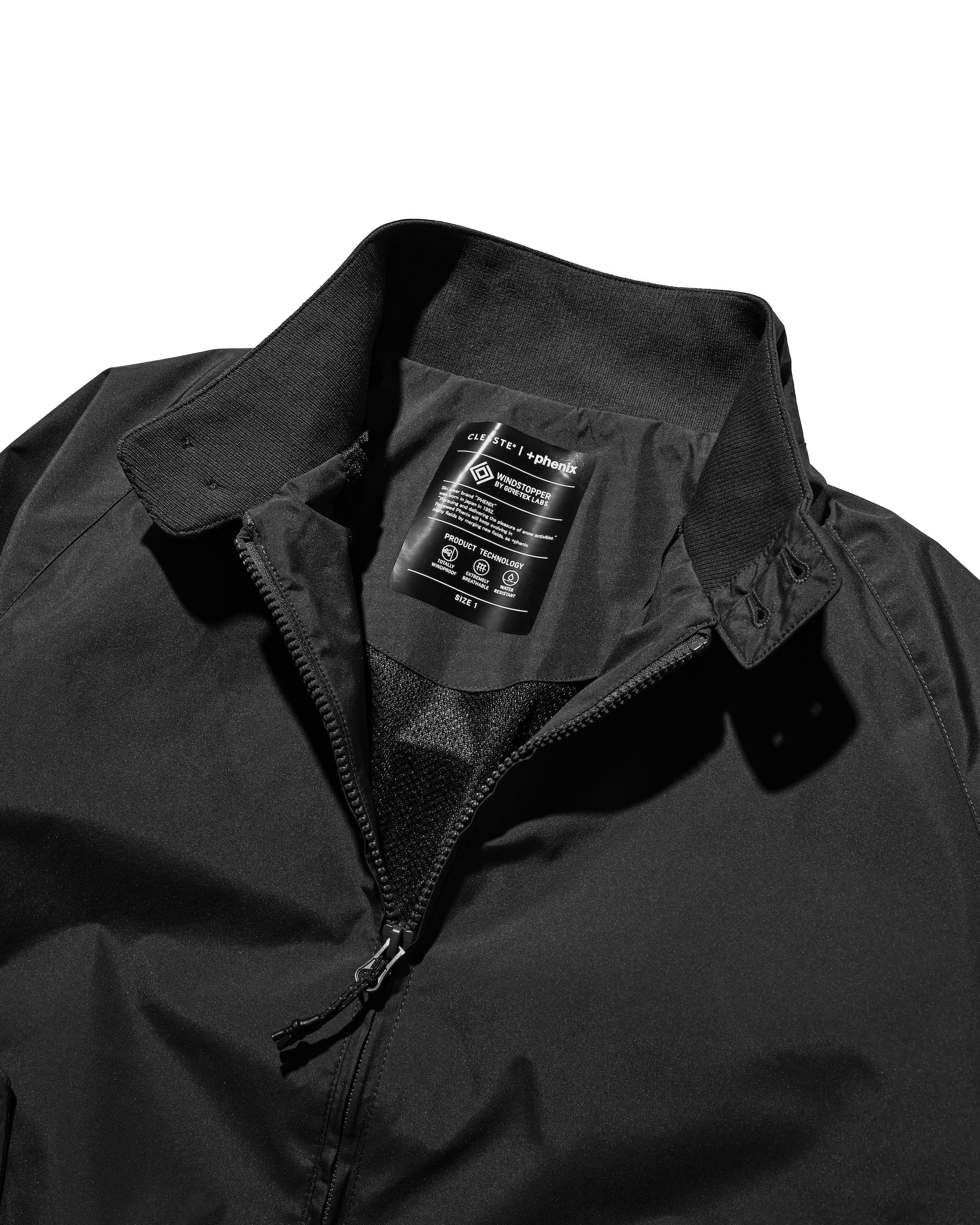 【10.29 WED 20:00- IN STOCK】+phenix WINDSTOPPER® by GORE-TEX LABS TWILL CITY HARRINGTON JACKET (BLACK)