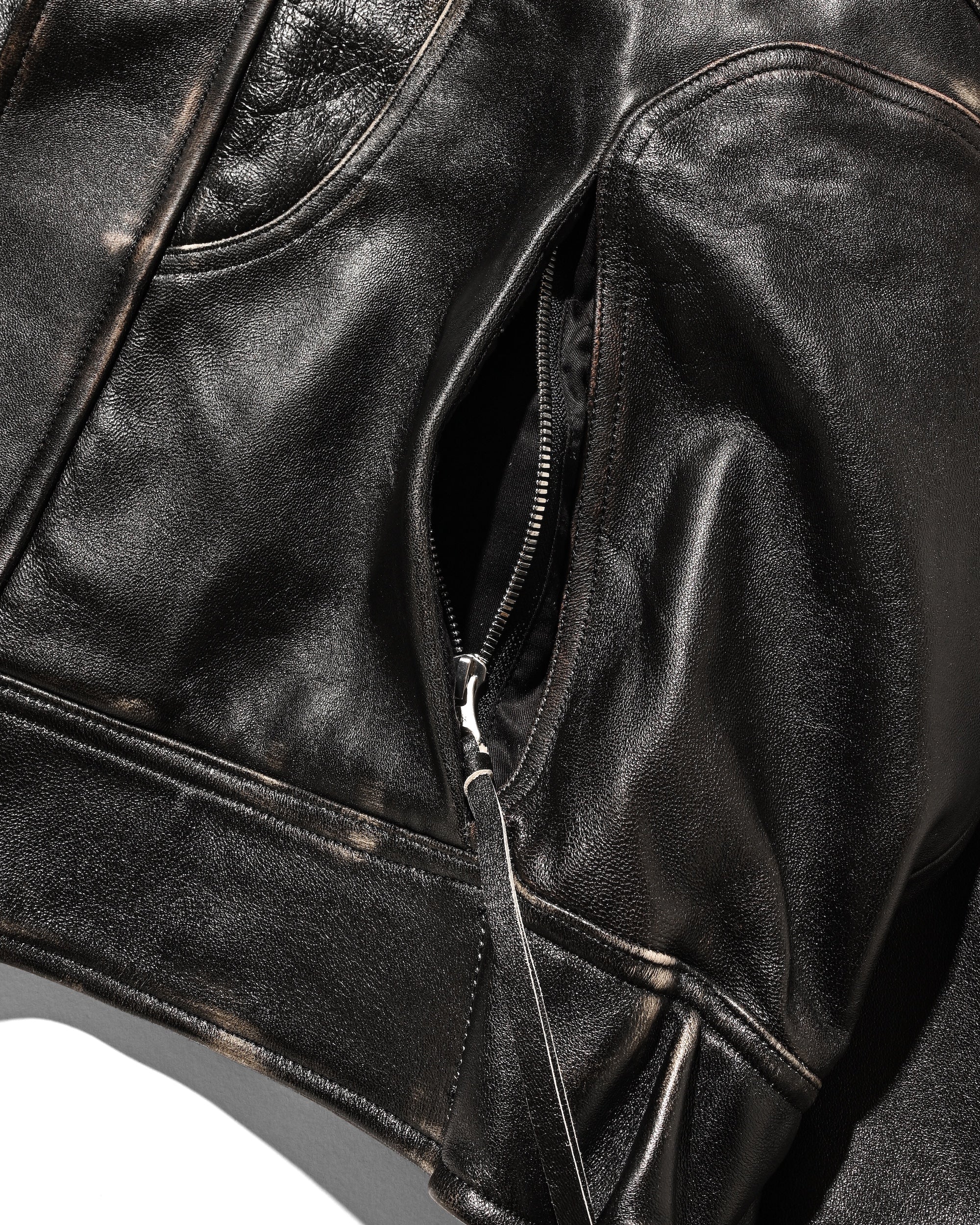 VINTAGE SHEEP LEATHER FUTURE JACKET (BLACK)