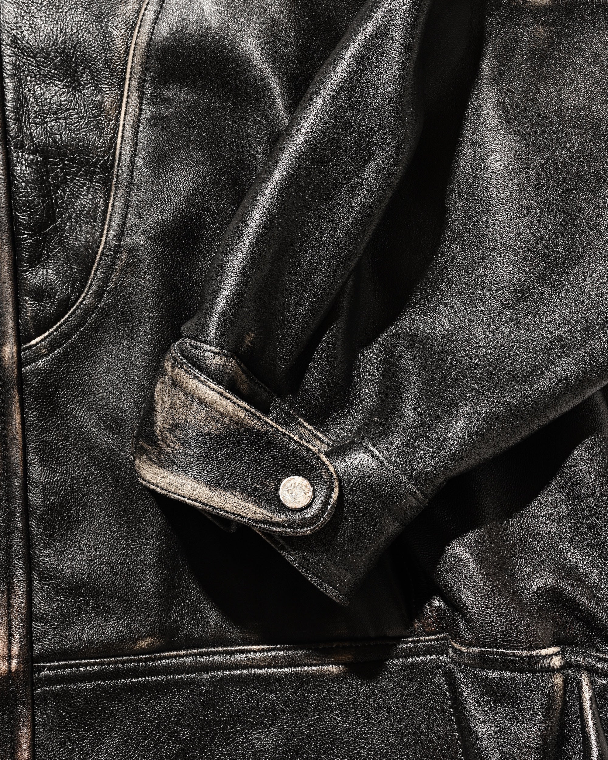 VINTAGE SHEEP LEATHER FUTURE JACKET (BLACK)