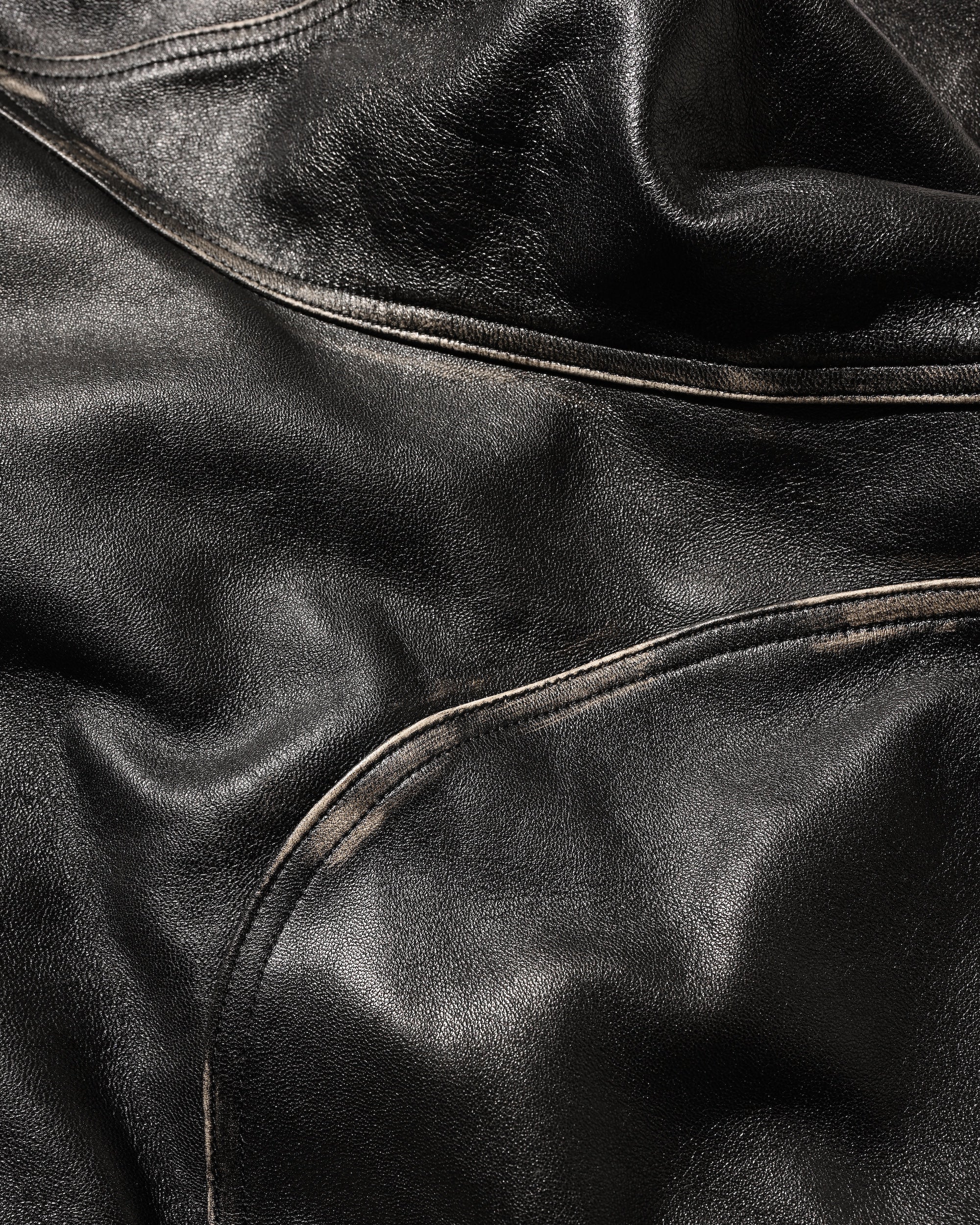 VINTAGE SHEEP LEATHER FUTURE JACKET (BLACK)
