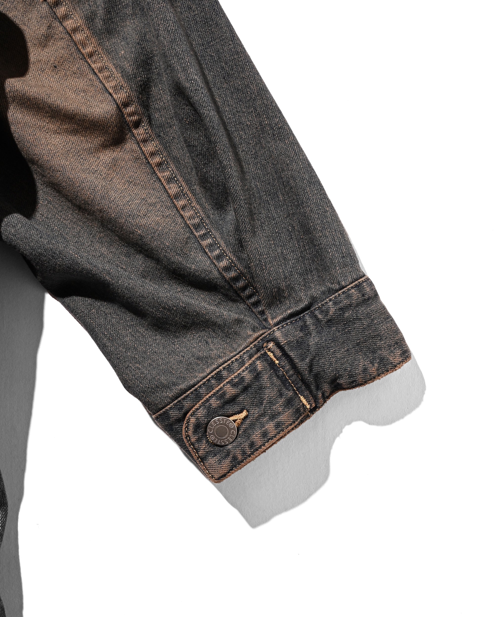 【11.22 SAT 20:00- IN STOCK】VINTAGE DYED SELVEDGE DENIM URBAN JACKET (BROWN)