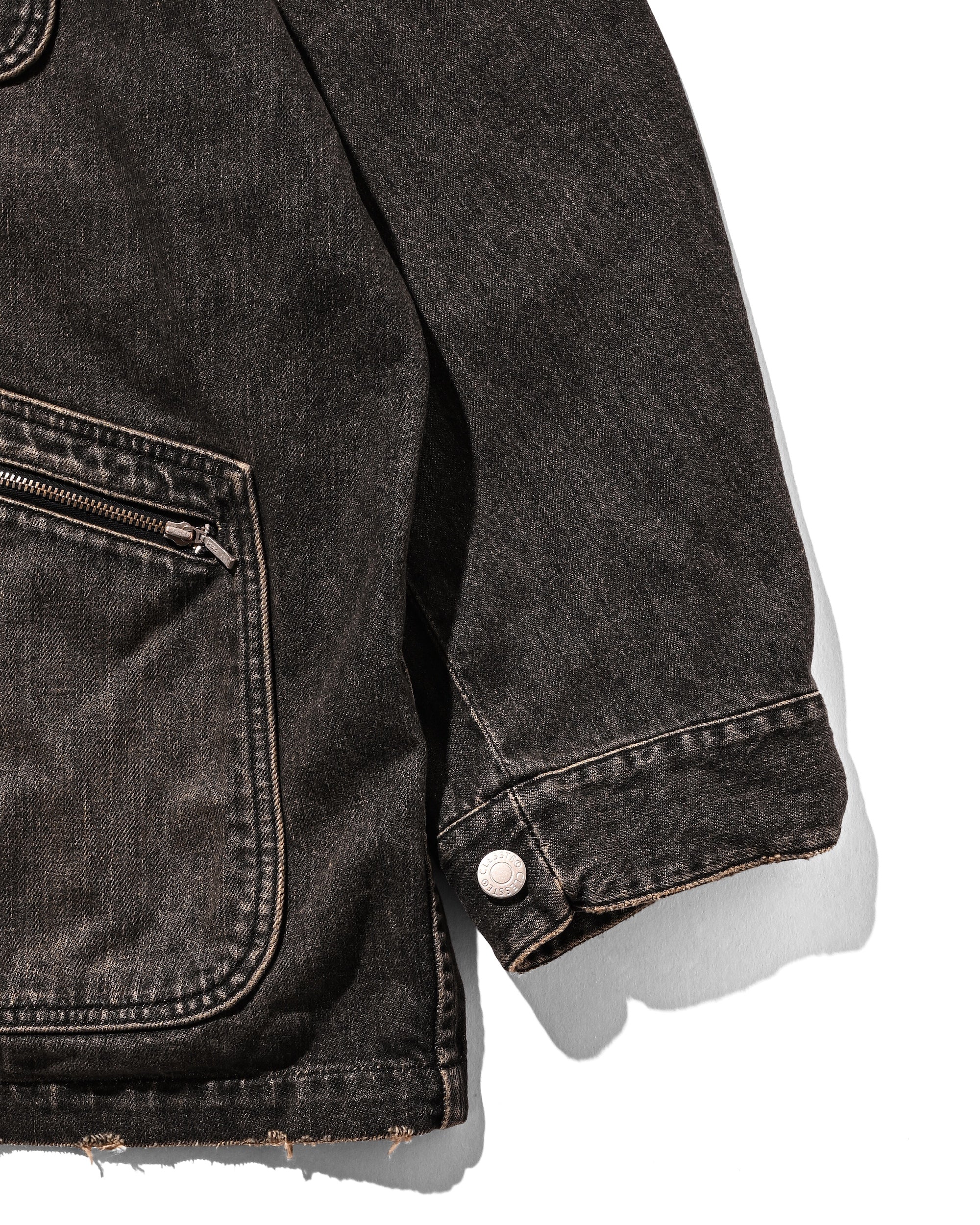 【IN STOCK】VINTAGE DYED SELVEDGE DENIM URBAN JACKET (VINTAGE BLACK)