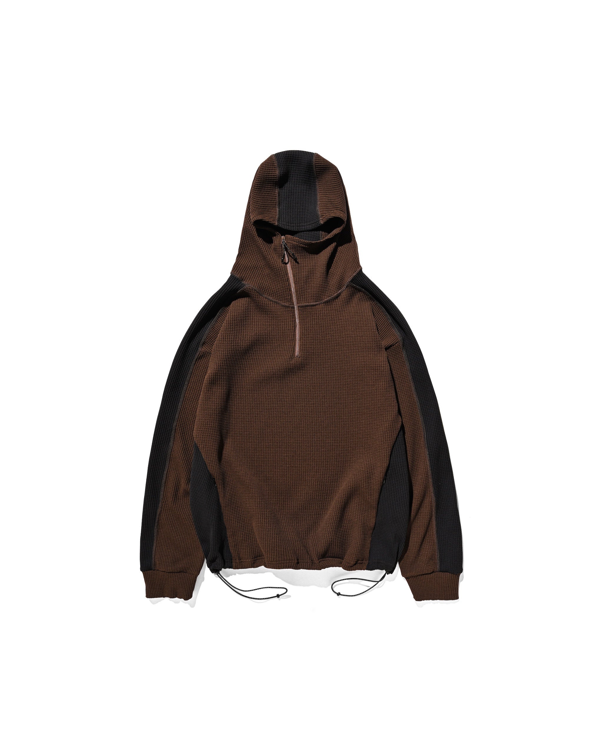 【1.10 SAT 20:00- IN STOCK】CITY LIGHT THERMAL HALF ZIP HOODIE (BROWN×BLACK)