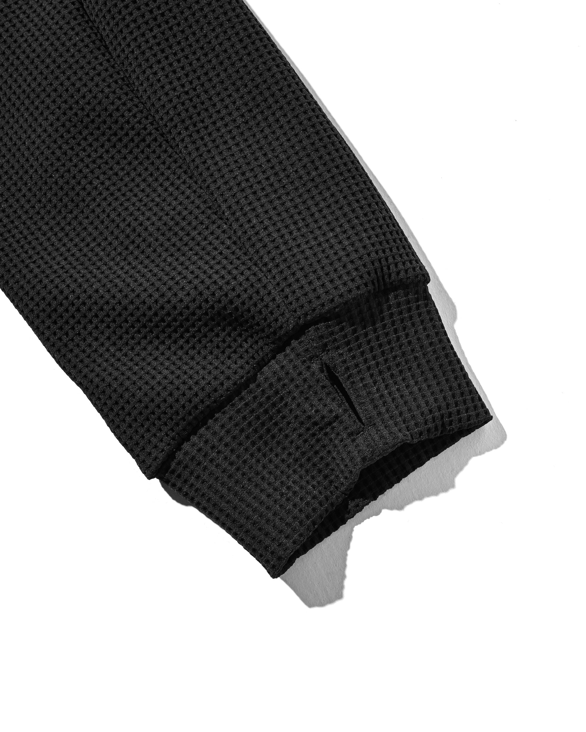 CITY LIGHT THERMAL HALF ZIP HOODIE (BLACK×GRAY)