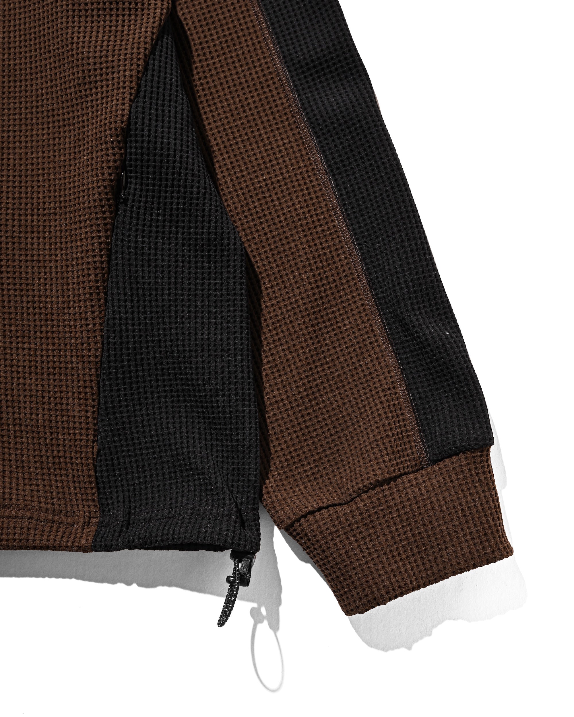 CITY LIGHT THERMAL ZIP UP (BROWN×BLACK)