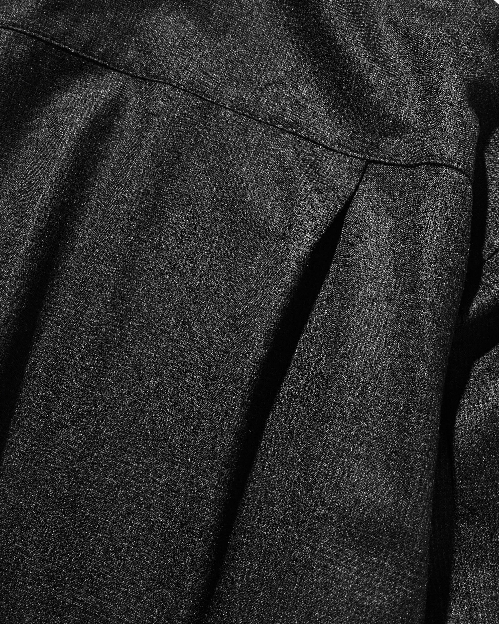 【11.12 WED 20:00- IN STOCK】LIGHT FLANNEL CROPPED LENGTH EVERYDAY L/S SHIRT (GLEN CHECK(GRAY))