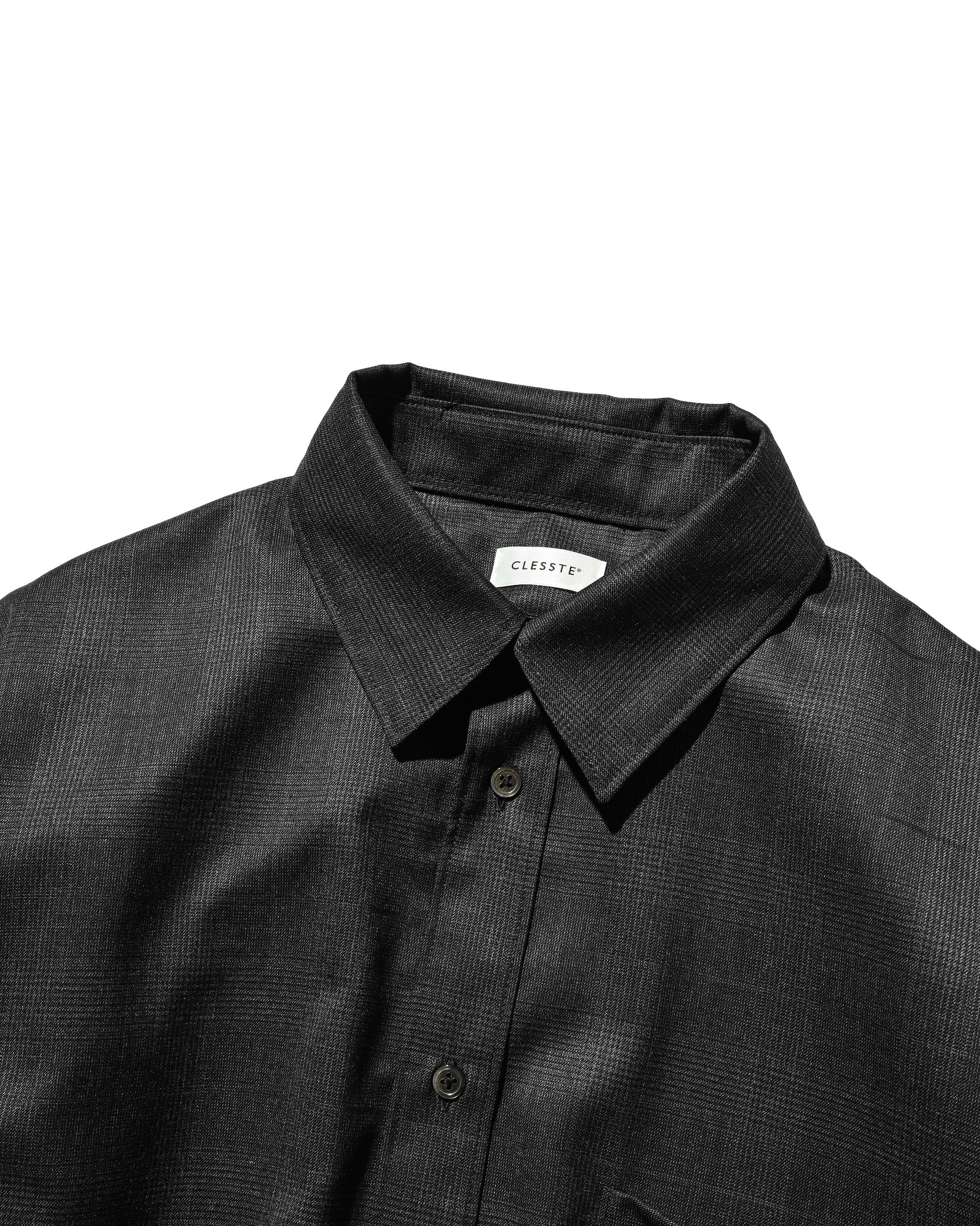 【1.28 WED 20:00- IN STOCK】LIGHT WOOL CROPPED LENGTH EVERYDAY L/S SHIRT (GLEN CHECK(GRAY))