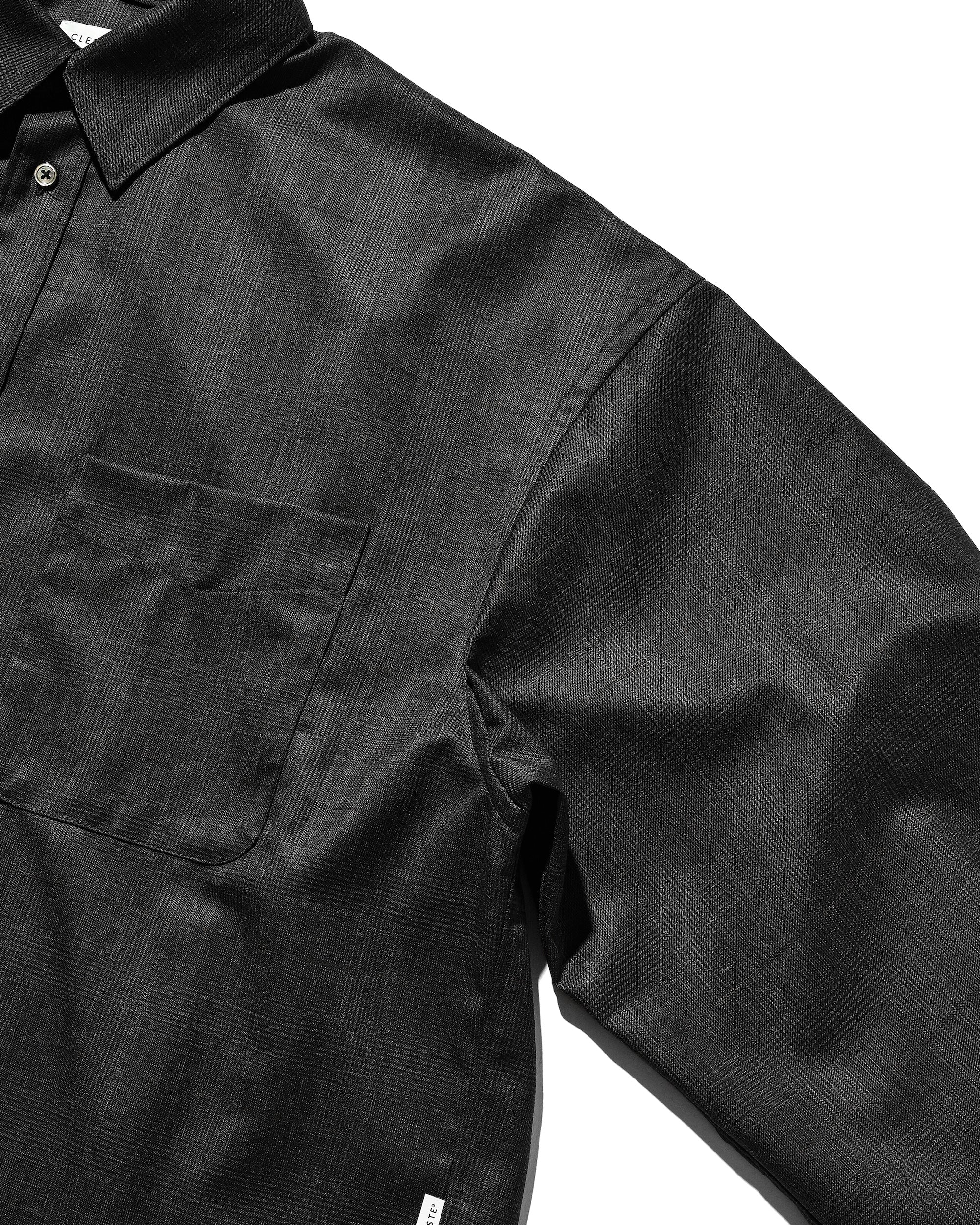 【1.28 WED 20:00- IN STOCK】LIGHT WOOL CROPPED LENGTH EVERYDAY L/S SHIRT (GLEN CHECK(GRAY))