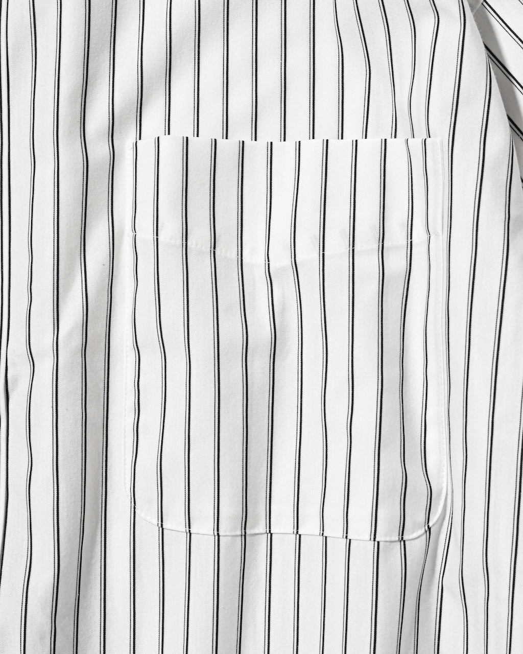 【8.5 WED 20:00- IN STOCK】THICK/THIN STRIPE 46G KNIT EVERYDAY S/S SHIRT (WHITE STRIPE)