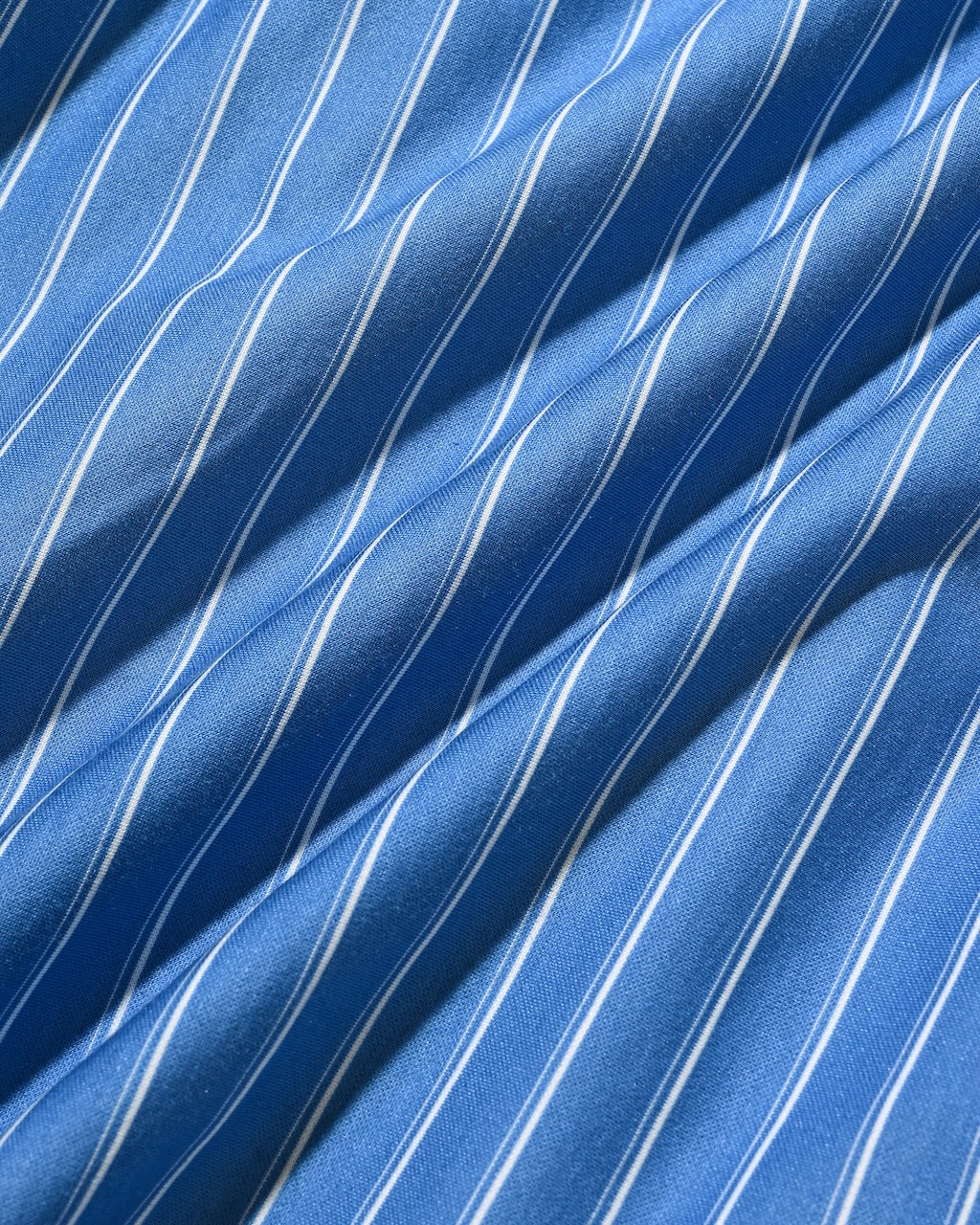 【8.5 WED 20:00- IN STOCK】THICK/THIN STRIPE 46G KNIT EVERYDAY S/S SHIRT (SAX BLUE STRIPE)