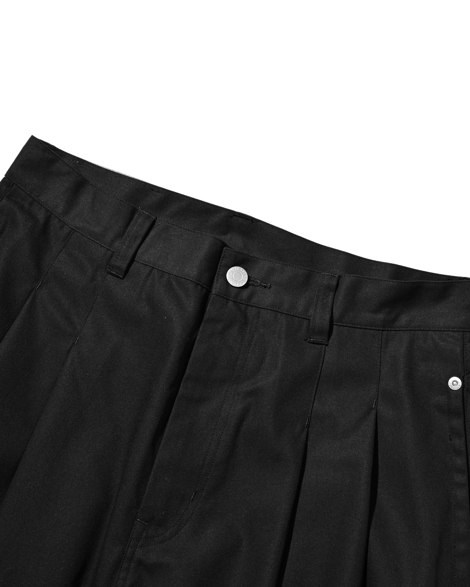 【8.5 WED 20:00- IN STOCK】T/C GABARDINE CITY WIDE STRAIGHT PANTS (BLACK)