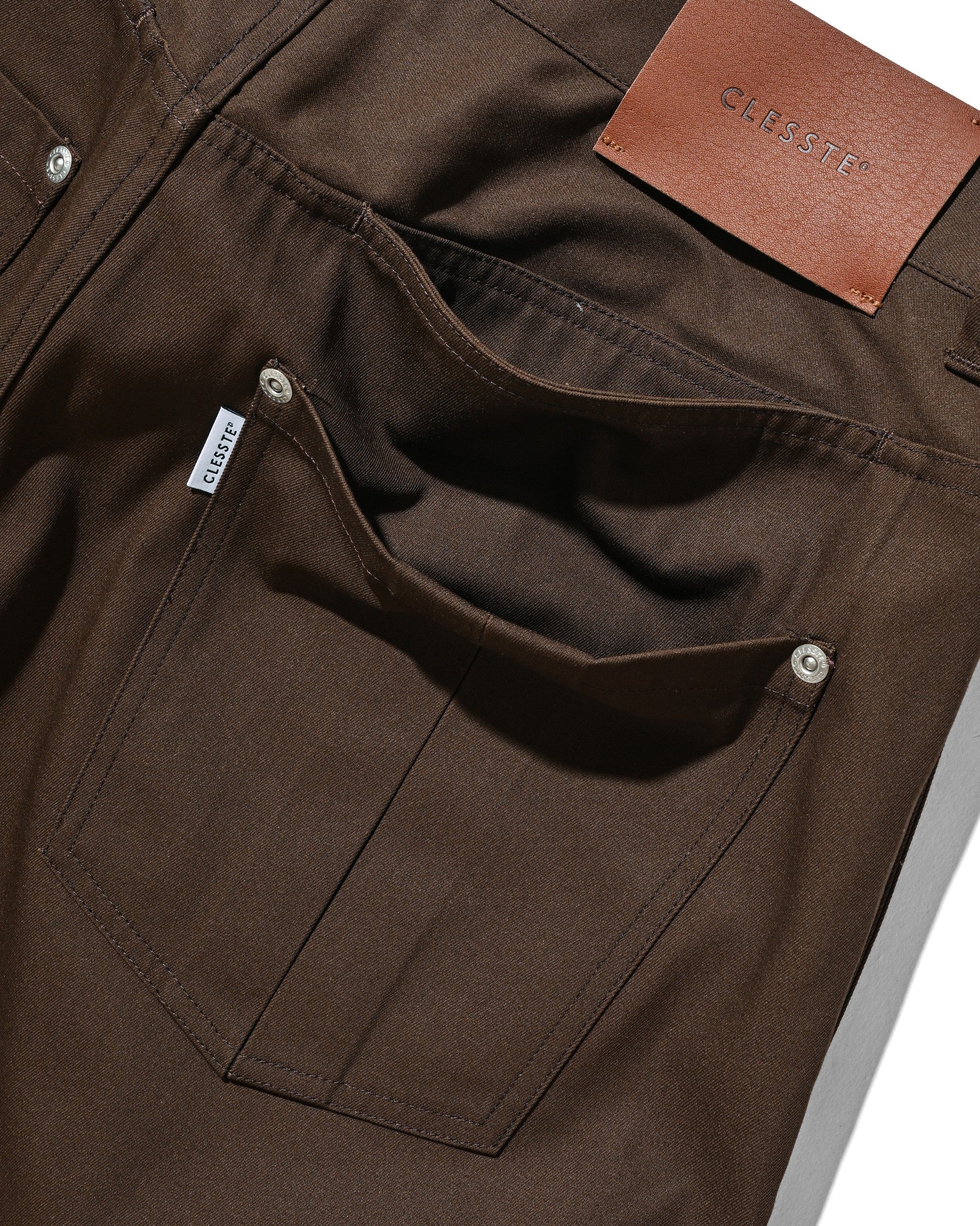 【6.6 SAT 20:00- IN STOCK】T/C GABARDINE CITY BAGGY HALF PANTS (BROWN)