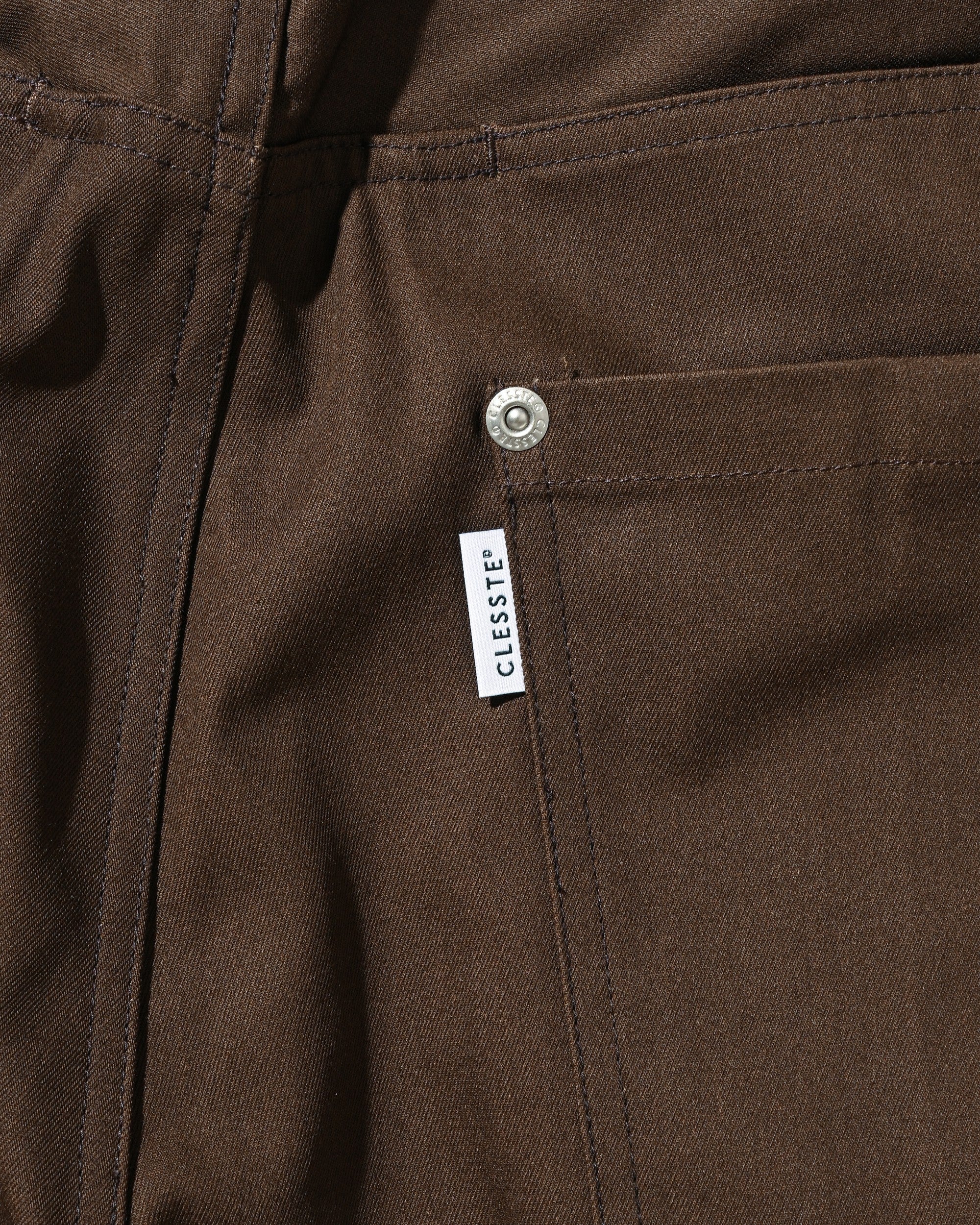 【6.6 SAT 20:00- IN STOCK】T/C GABARDINE CITY BAGGY HALF PANTS (BROWN)