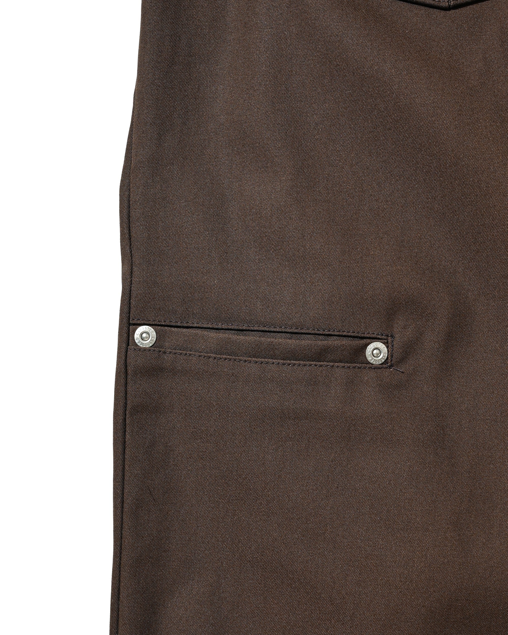 【6.6 SAT 20:00- IN STOCK】T/C GABARDINE CITY BAGGY HALF PANTS (BROWN)