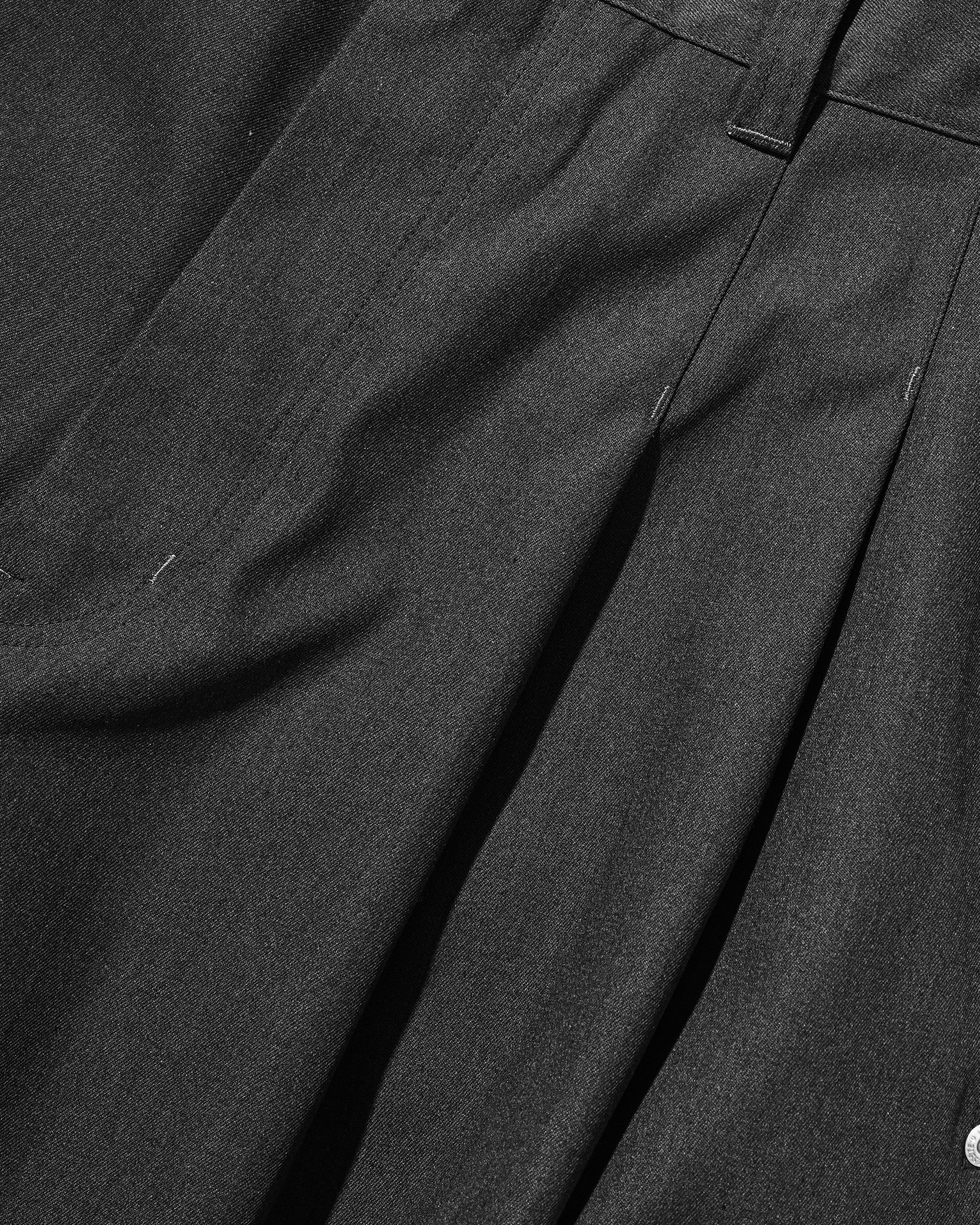 【8.5 WED 20:00- IN STOCK】T/C GABARDINE CITY WIDE STRAIGHT PANTS (CHARCOAL)