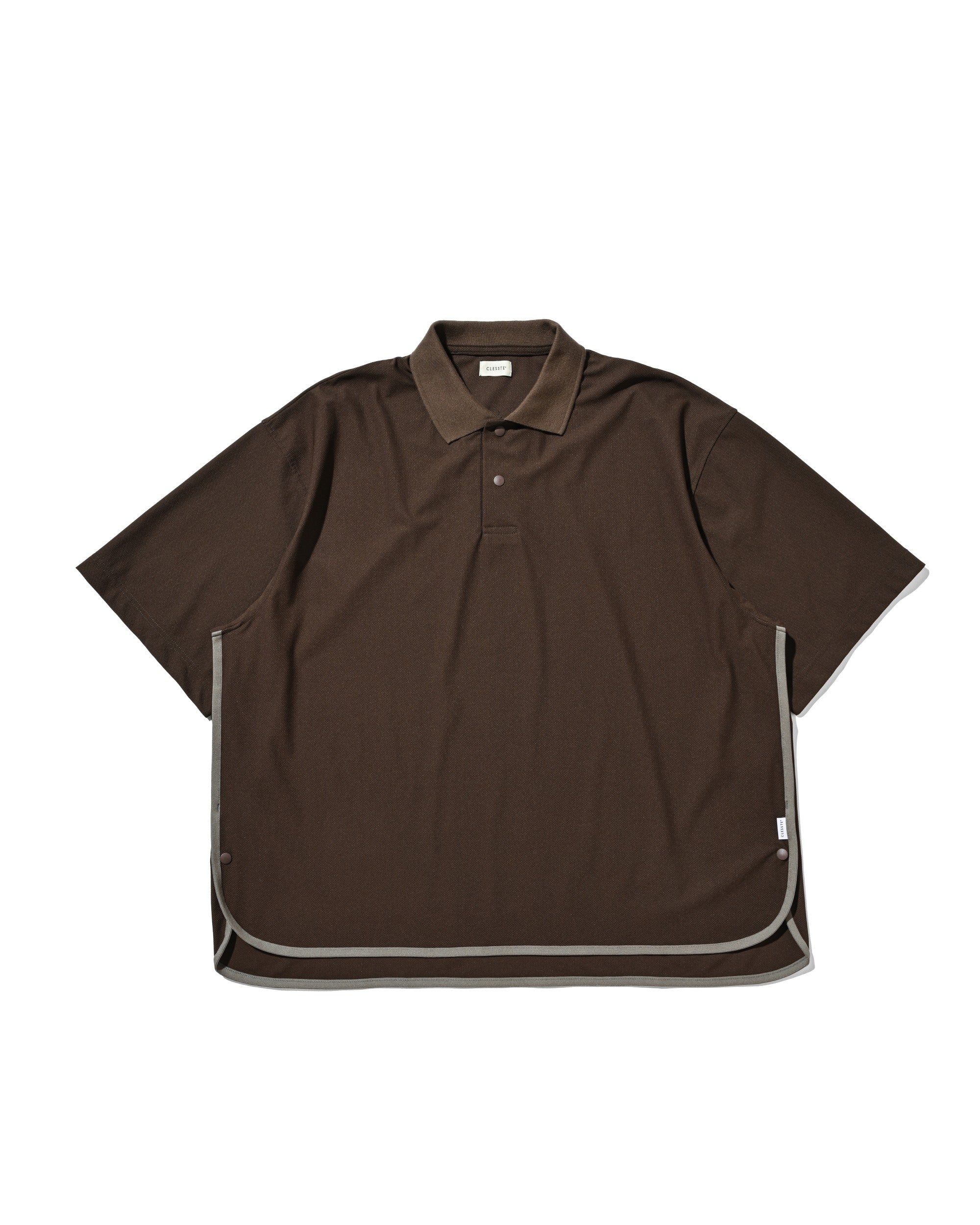 【6.24 WED 20:00- IN STOCK】TECH TEXTURED CITY S/S POLO (BROWN)