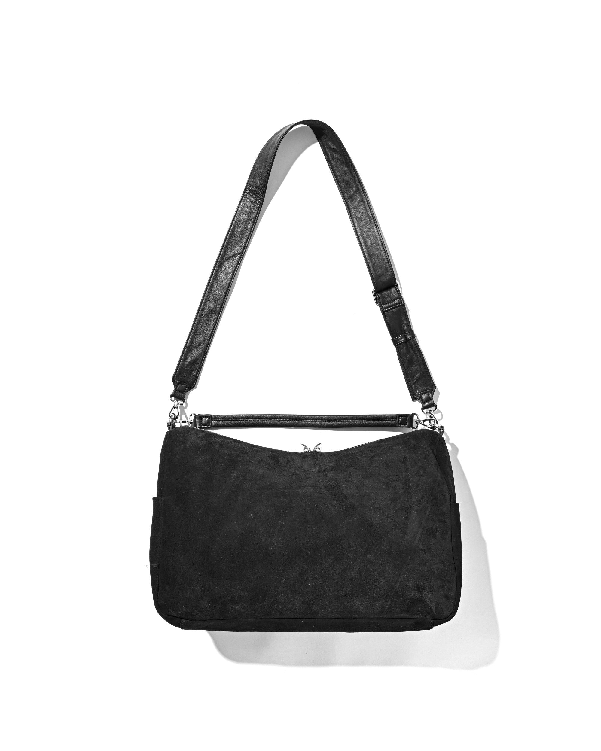 SUEDE DAYOFF BAG LARGE (BLACK)