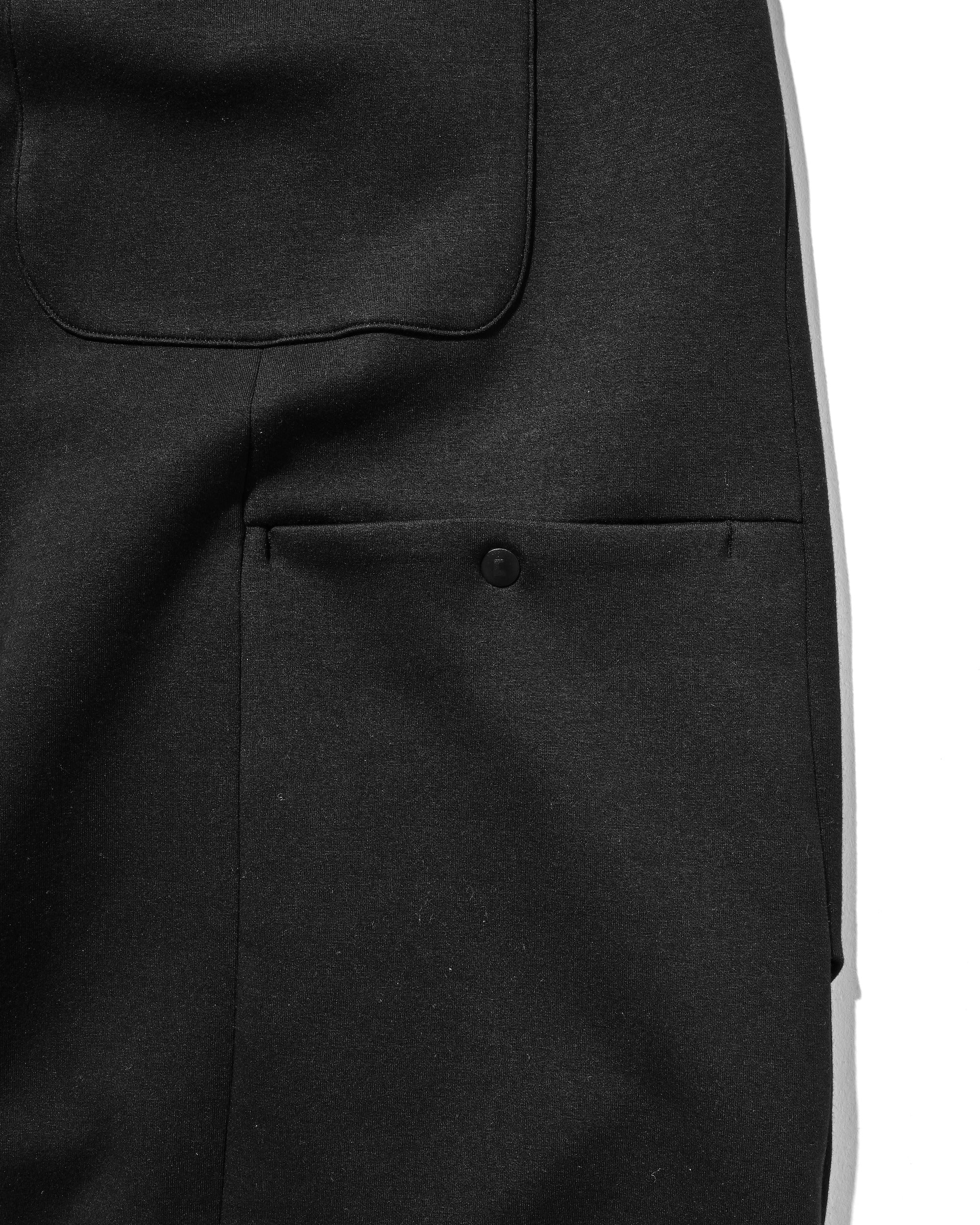 AIR COTTON CURVED PANTS (BLACK)