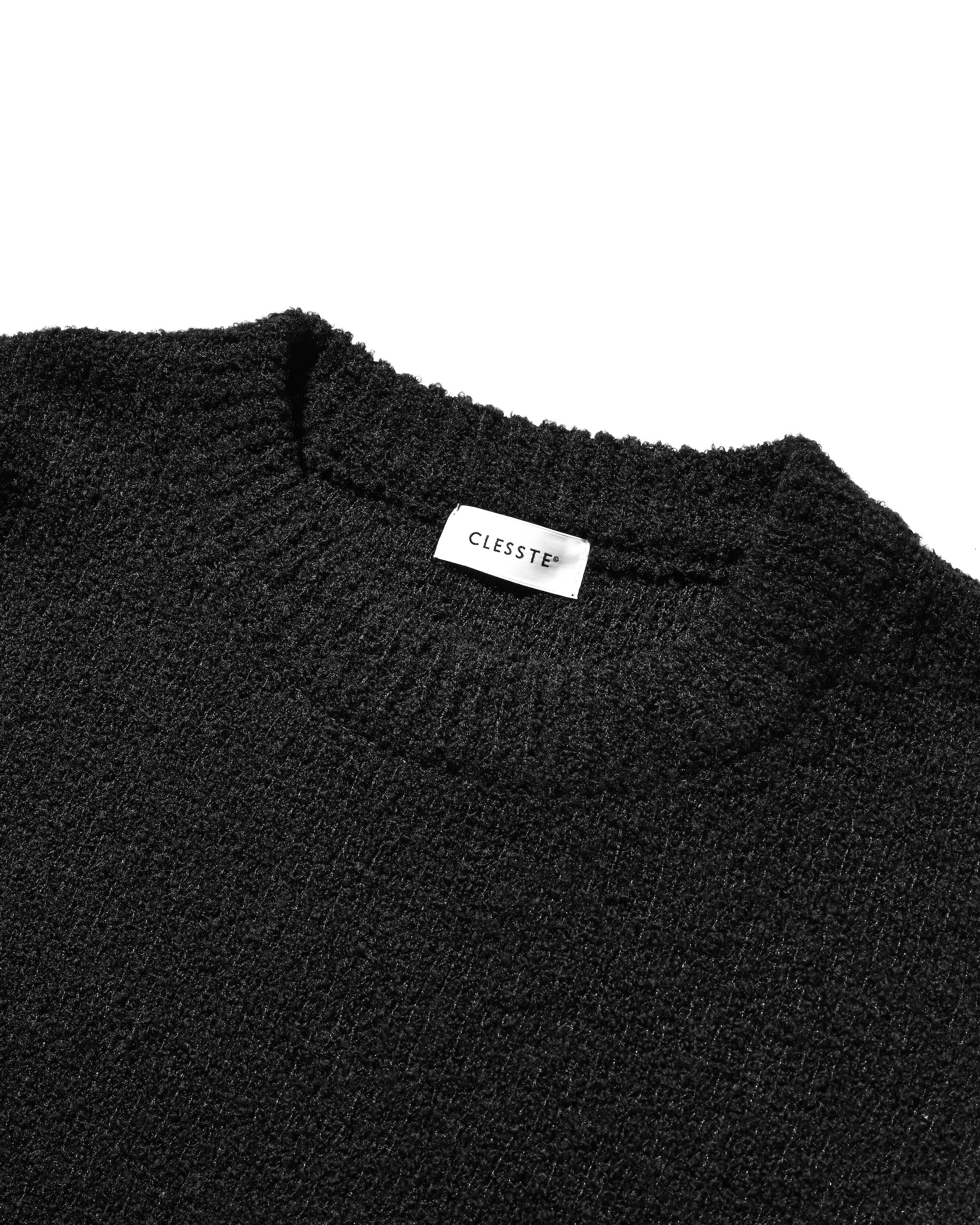 【12.10 WED 20:00- IN STOCK】SLUB PILE KNIT PULLOVER (BLACK)