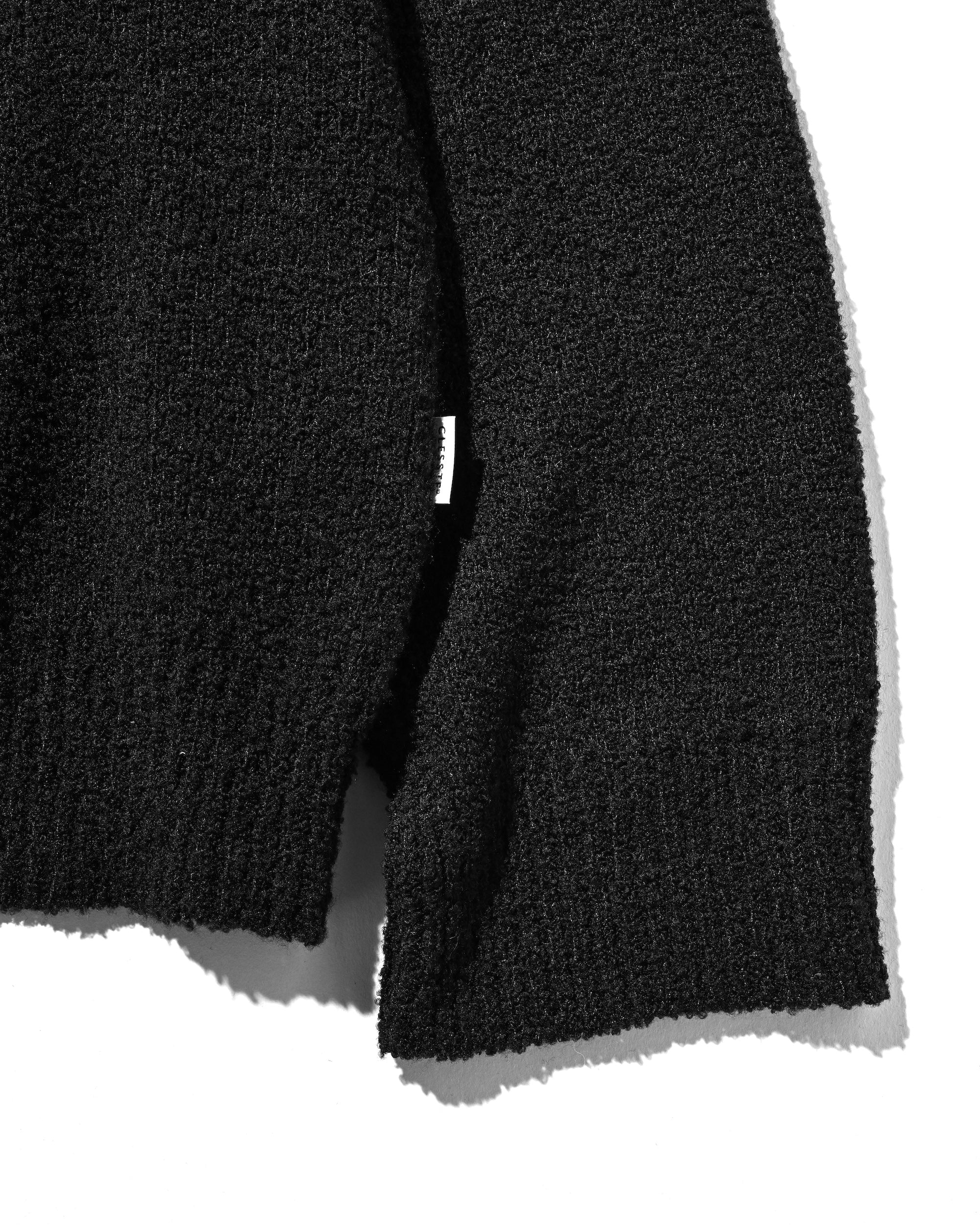 【12.10 WED 20:00- IN STOCK】SLUB PILE KNIT PULLOVER (BLACK)