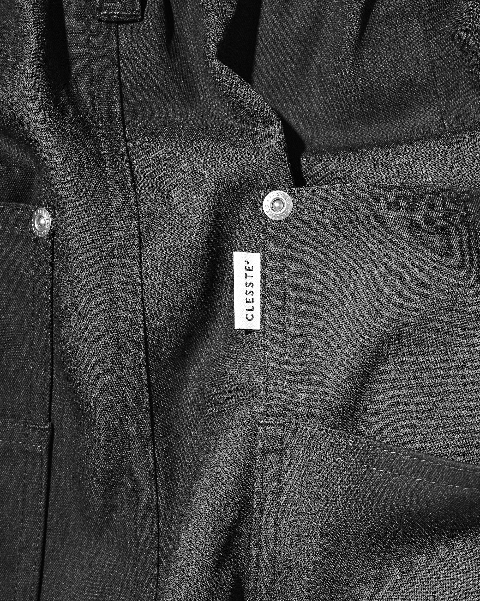 T/C GABARDINE CITY MASSIVE UTILITY CROPPED PANTS (CHARCOAL)