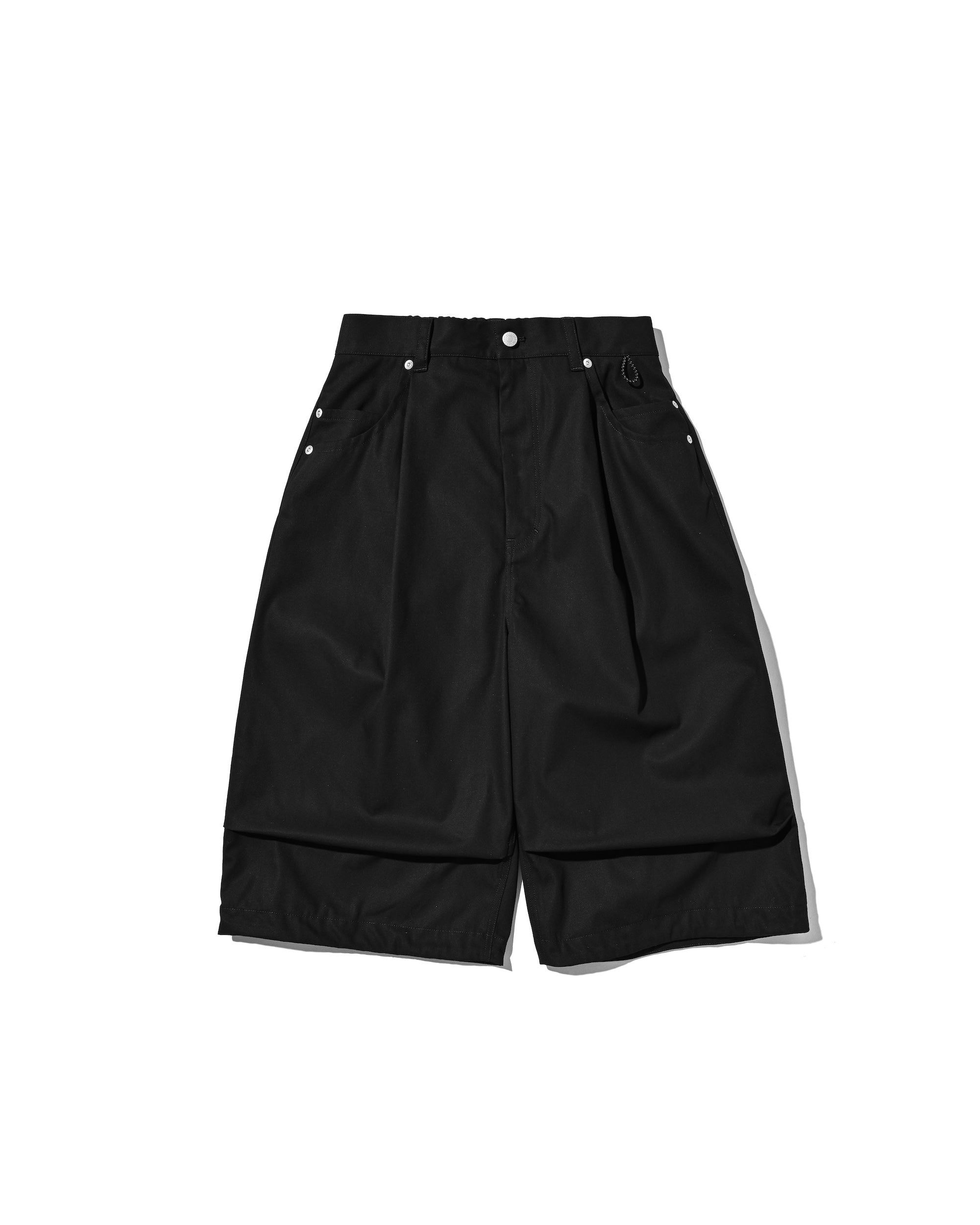 【6.17 WED 20:00- IN STOCK】6.17 WED 20:00- IN STOCK】T/C GABARDINE CITY MASSIVE UTILITY CROPPED PANTS (BLACK)