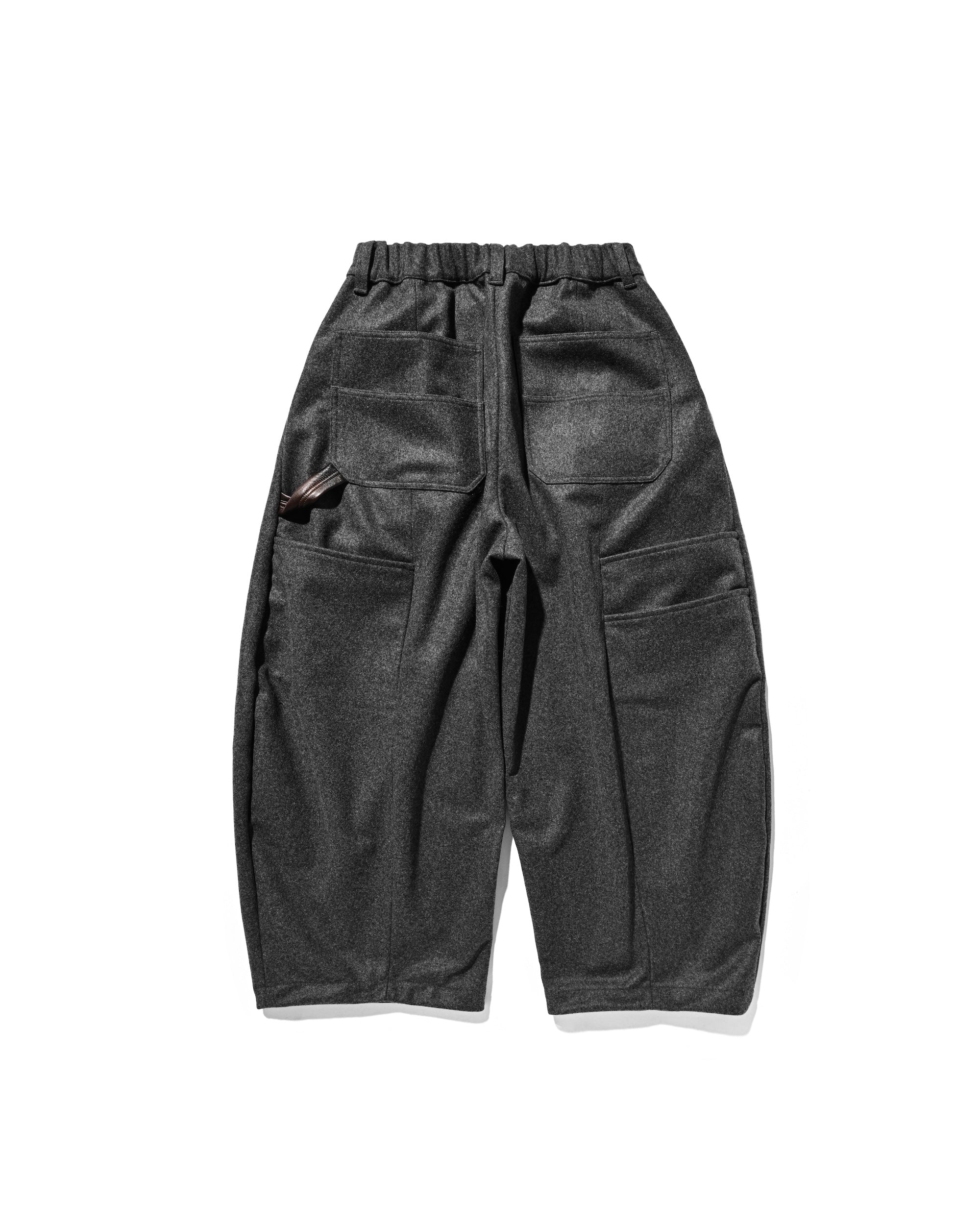 【12.6 SAT 20:00- IN STOCK】WOOL MELTON MASSIVE PANTS (GRAY)
