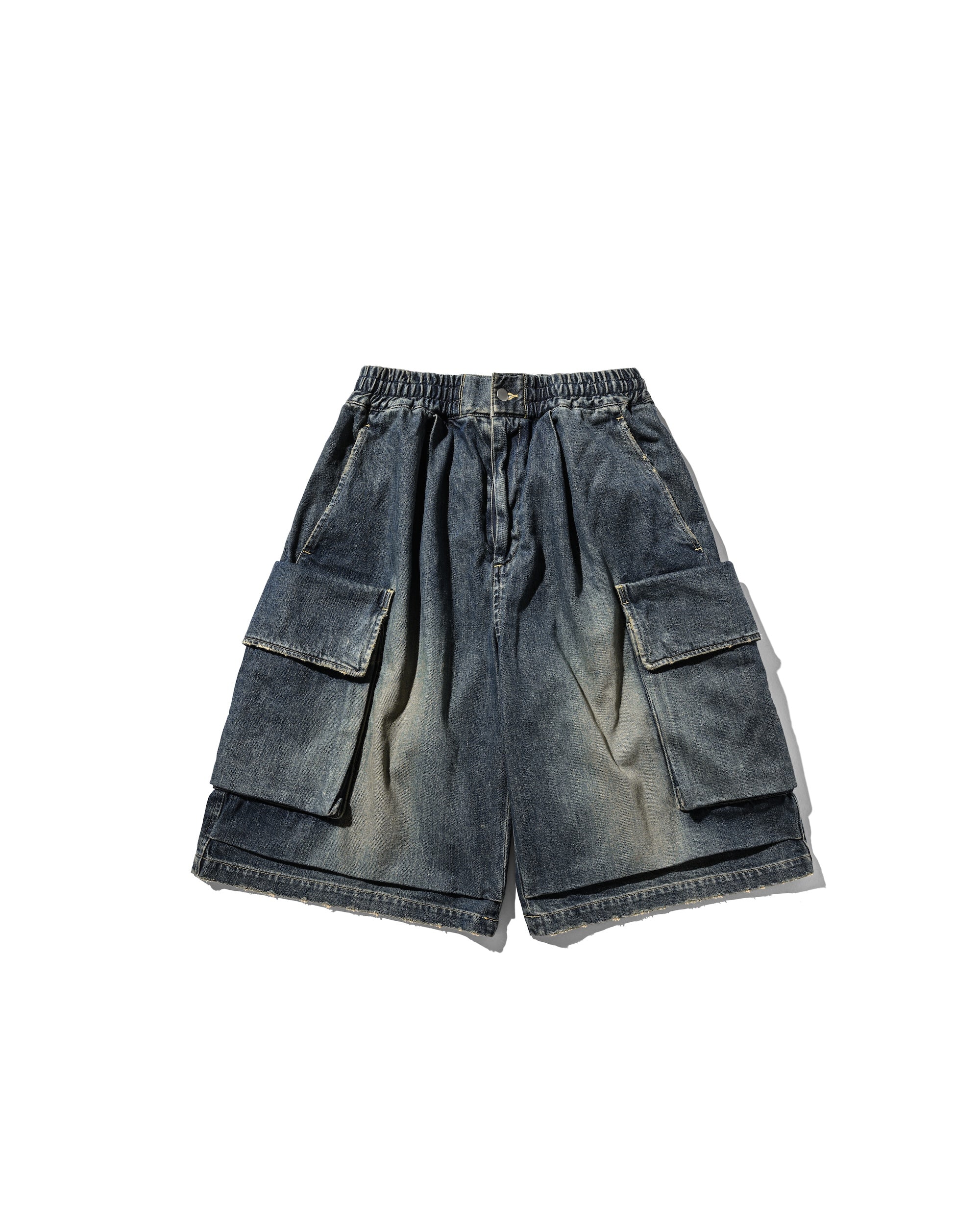 【5.31 SAT 20:00- IN STOCK】VINTAGE DYED SELVEDGE DENIM CITY MILITARY HALF PANTS (VINTAGE INDIGO)