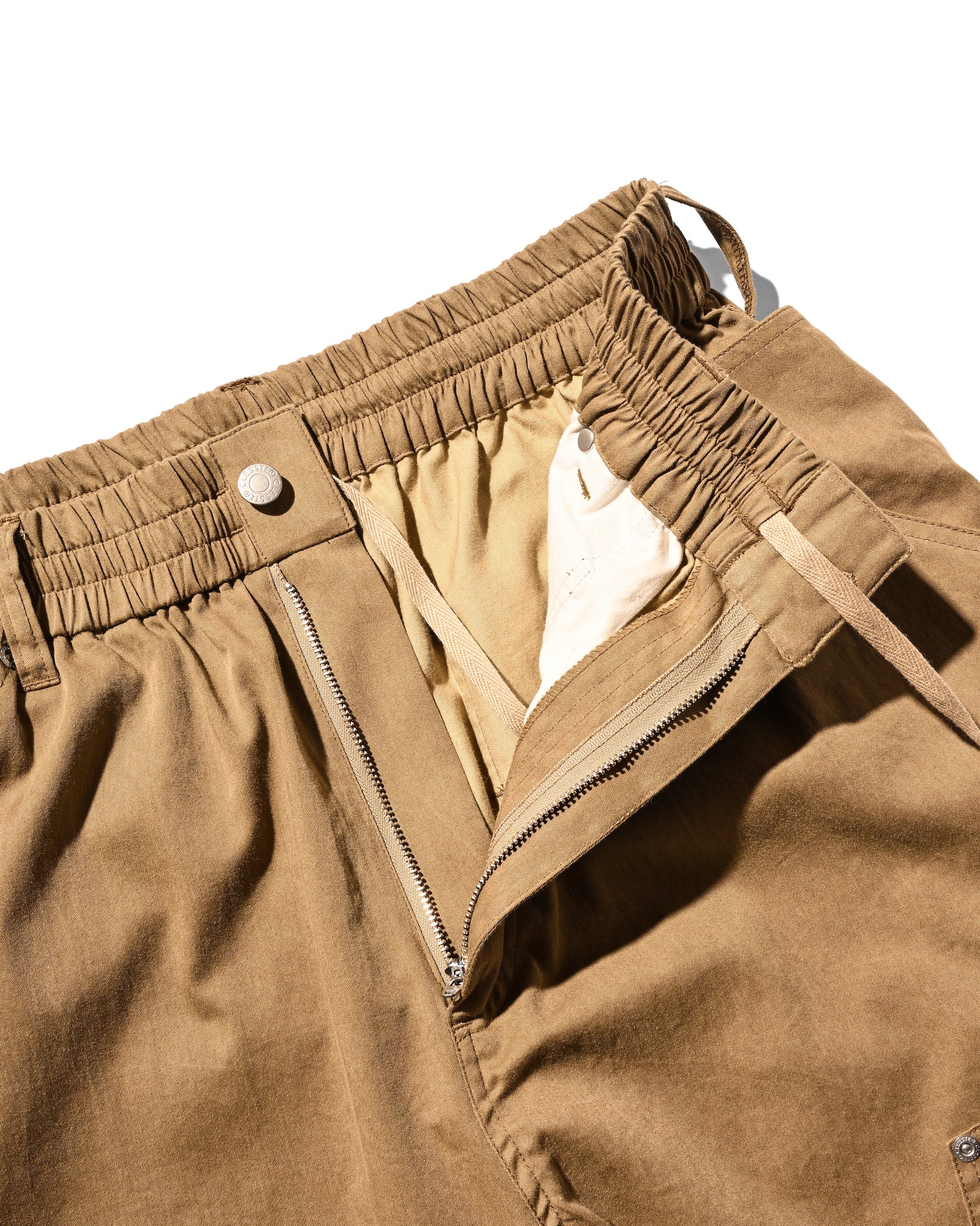 【12.27 SAT 20:00- IN STOCK】VINTAGE EFFECT DOUBLE KNEE CURVED WORKER PANTS (BEIGE)